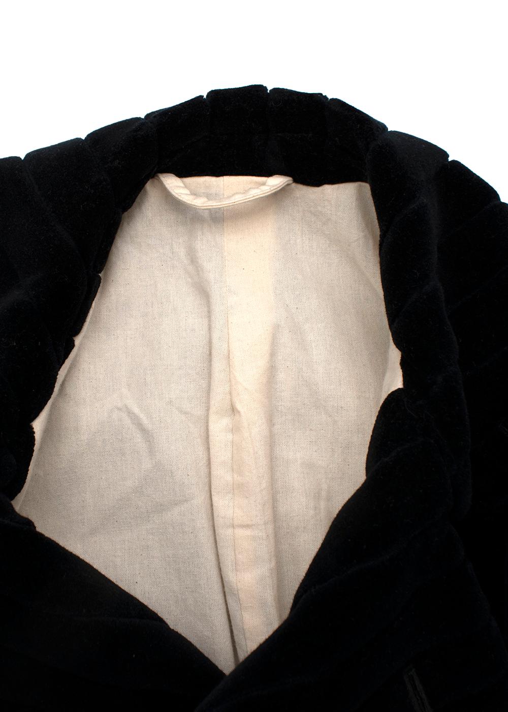 ysl oversized peacoat in cotton velvet