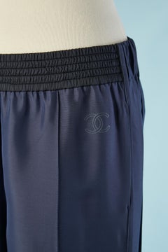 Navy rayon and silk sweatpant Chanel