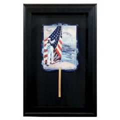 Navy Sailor Patriotic Printed Paddle Fan, Early 20th Century