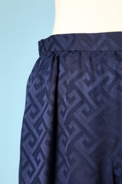 Navy silk jacquard bermuda Chanel Boutique