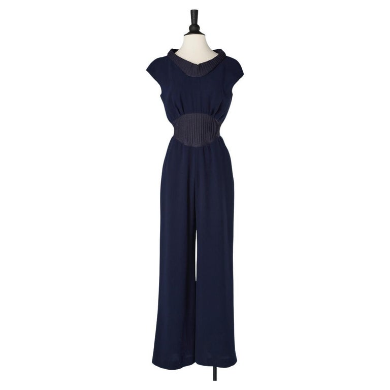 Navy Sleeveless Jumpsuit