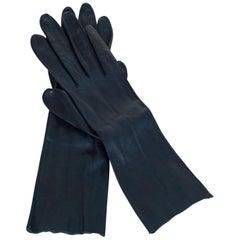 Guanti in pelle di capretto Navy per l
avambraccio - Extra Small, anni 
50