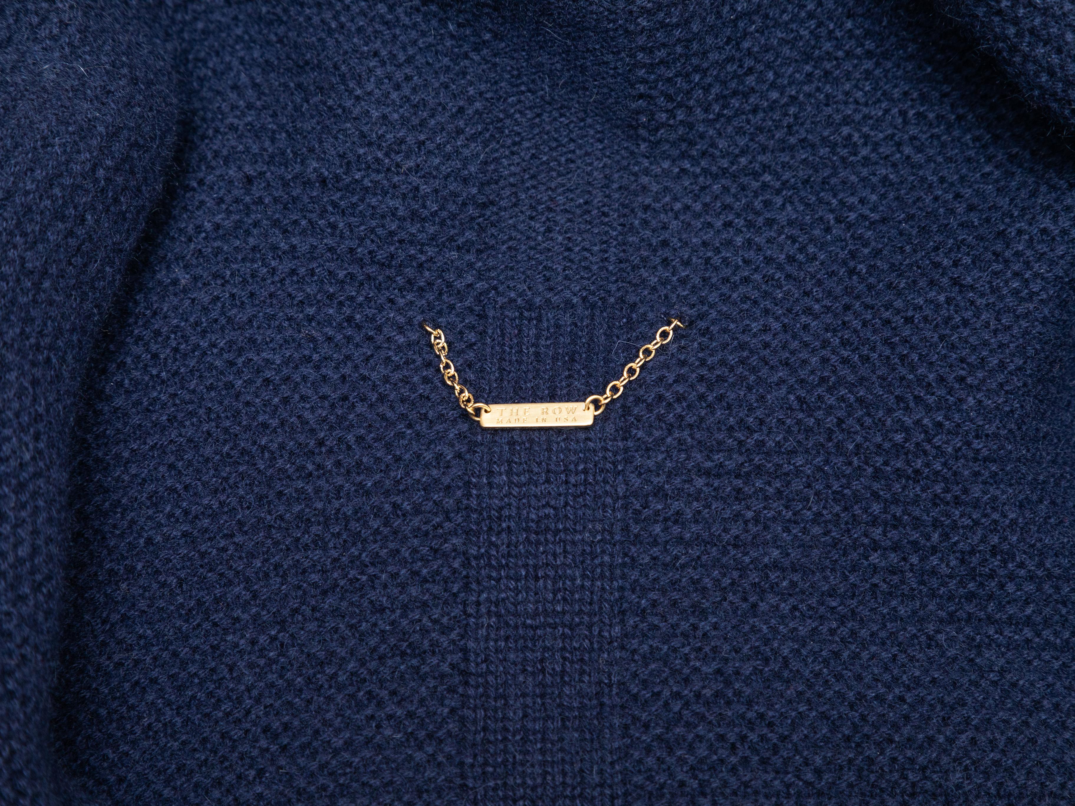 Navy The Row Oversized Cowl Neck Sweater Size US S Bon état - En vente à New York, NY