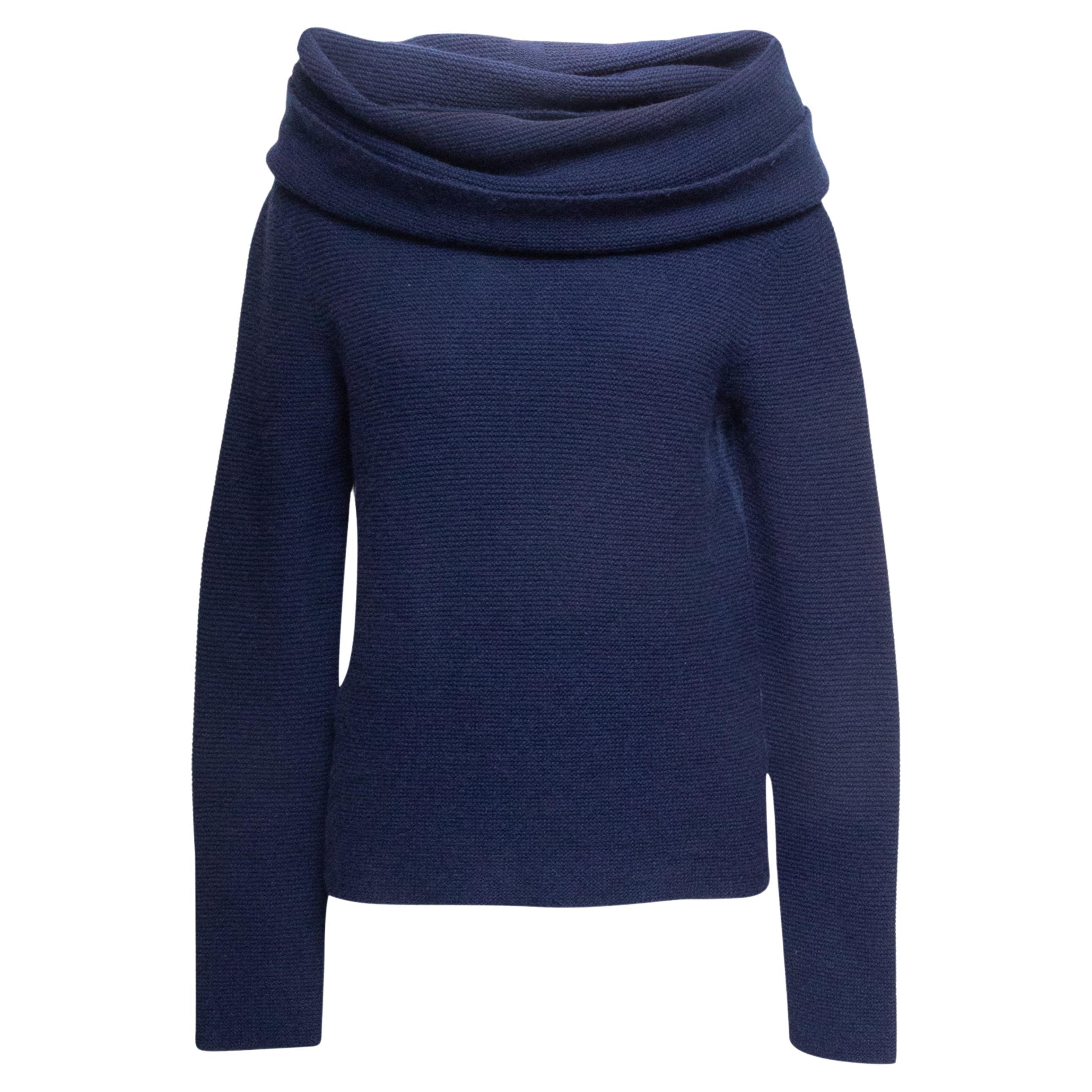 Navy The Row Oversized Cowl Neck Sweater Size US S