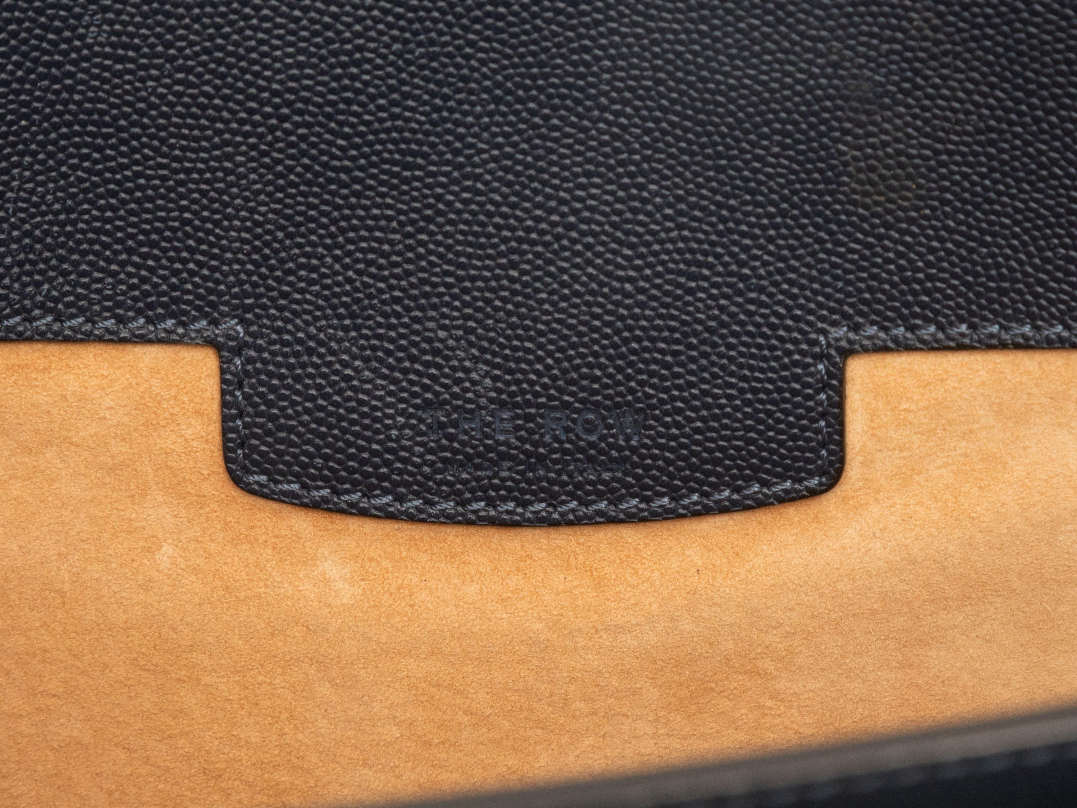 The Row - Sac fourre-tout en cuir grainé - Bleu marine en vente 2