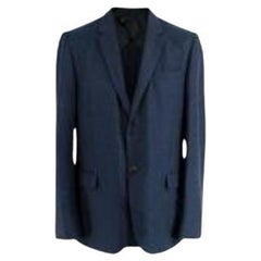 Navy Twill Single Breasted Blazer