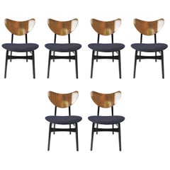 Navy Upholstered Librenza Dining Chairs from G-Plan, 1960s, Set of 6