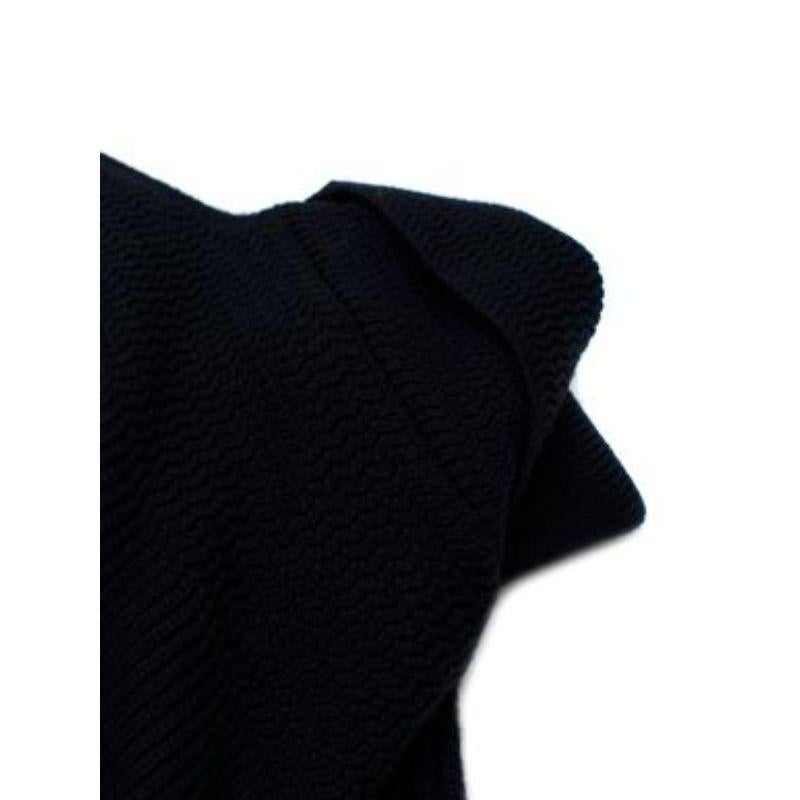 Navy Wool Shawl Collar Cardigan 3