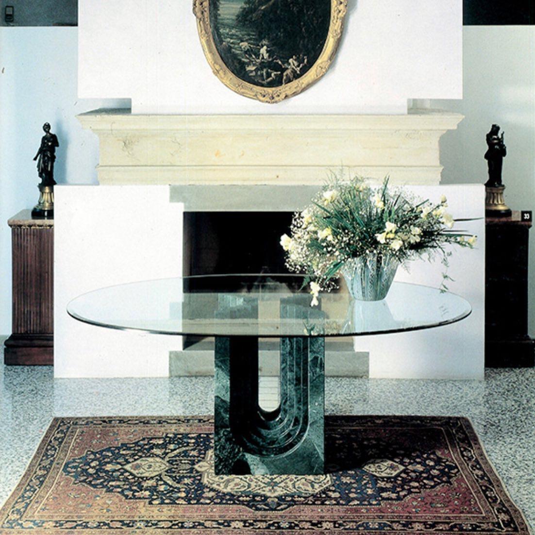 “Naxos” marble and glass console table by Cattelan Italia, 1988 5
