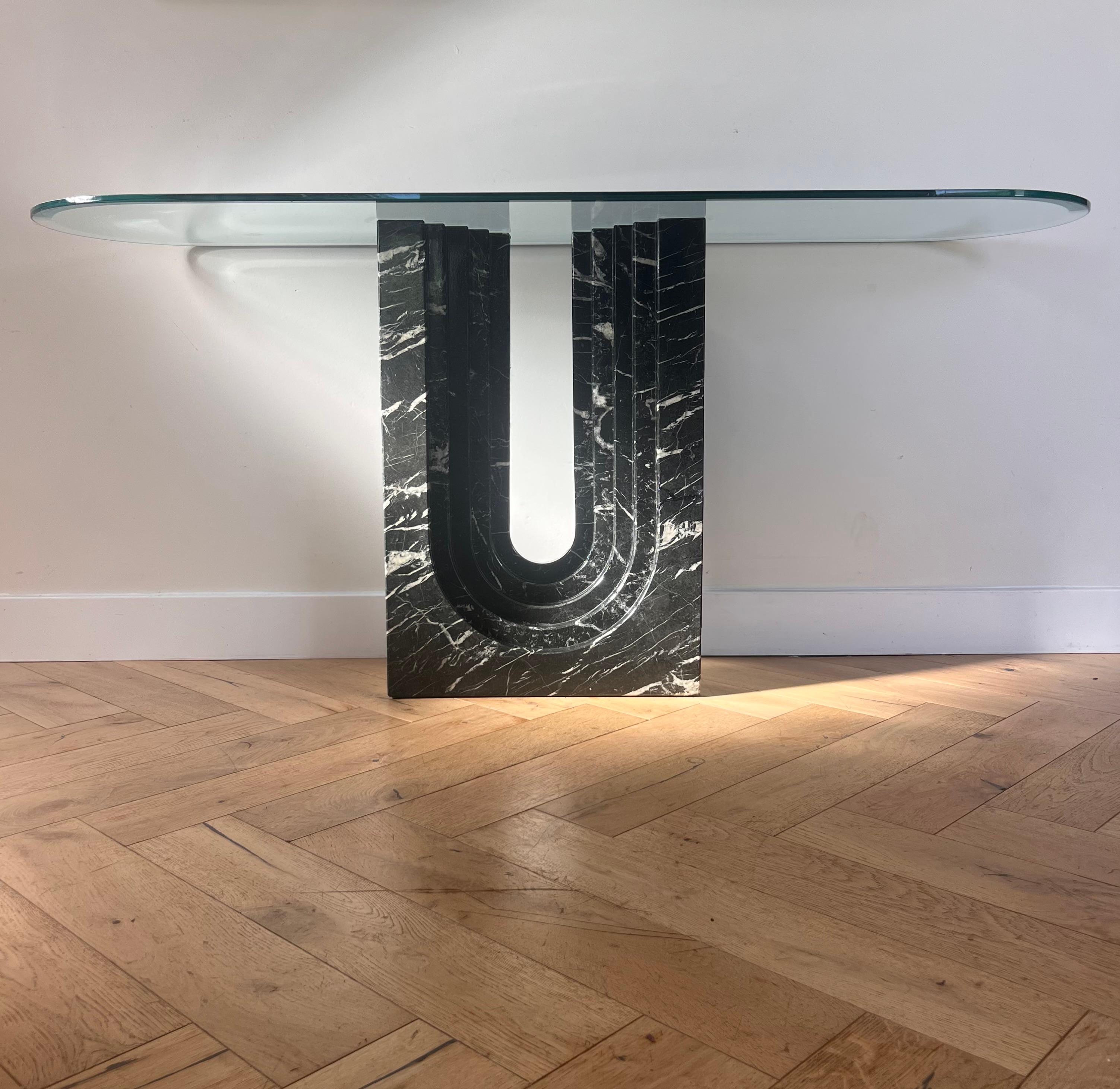 ��“Naxos” marble and glass console table by Cattelan Italia, 1988 9