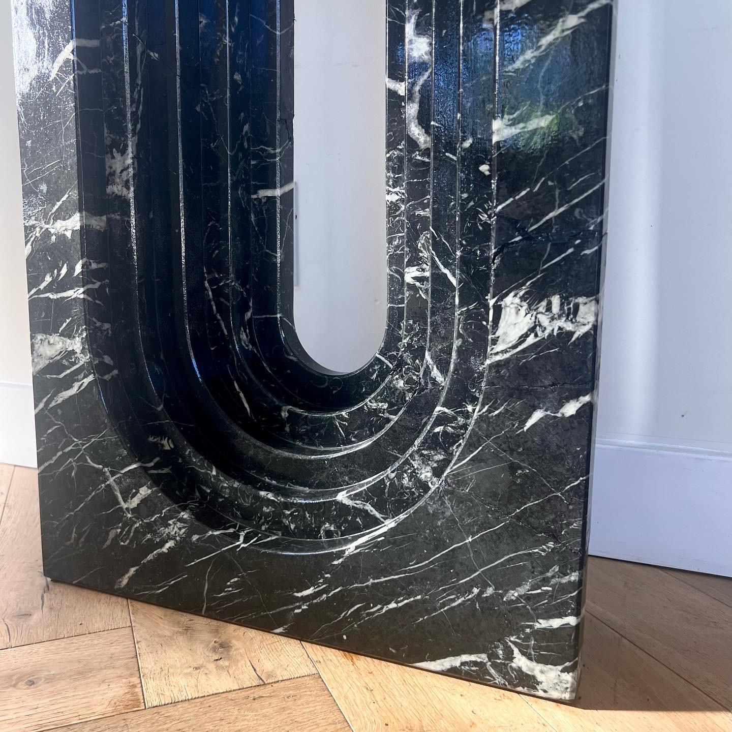 “Naxos” marble and glass console table by Cattelan Italia, 1988 1