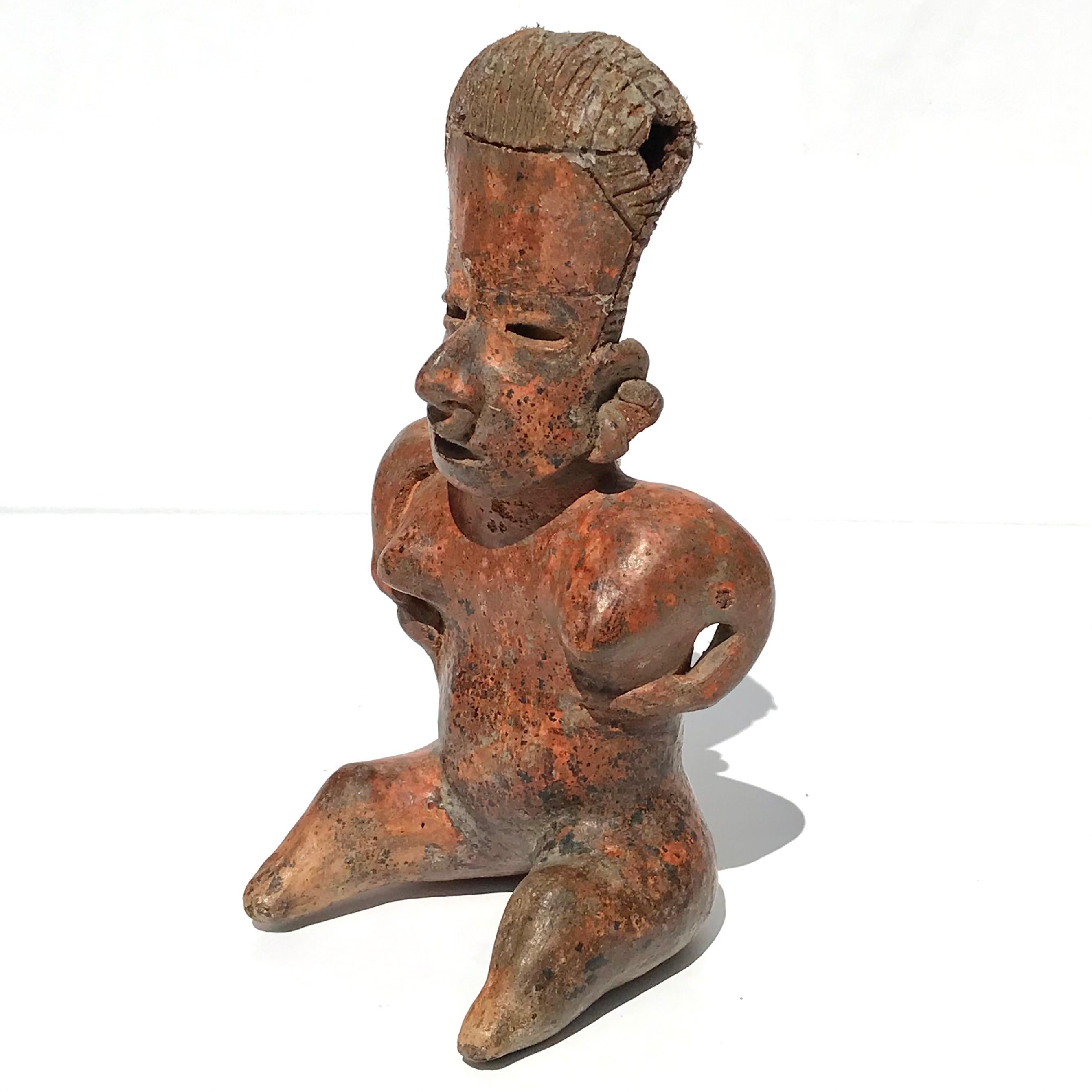 Poteries Poterie de Nayarit Figure féminine de fertilité avec enfant en vente