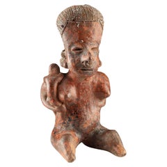 Poterie de Nayarit Figure féminine de fertilité avec enfant