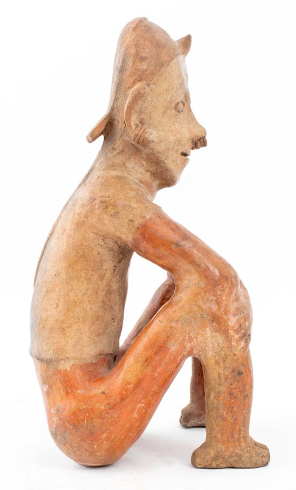 Figure masculine assise Pre-Columbian Nayarit Bon état - En vente à Astoria, NY