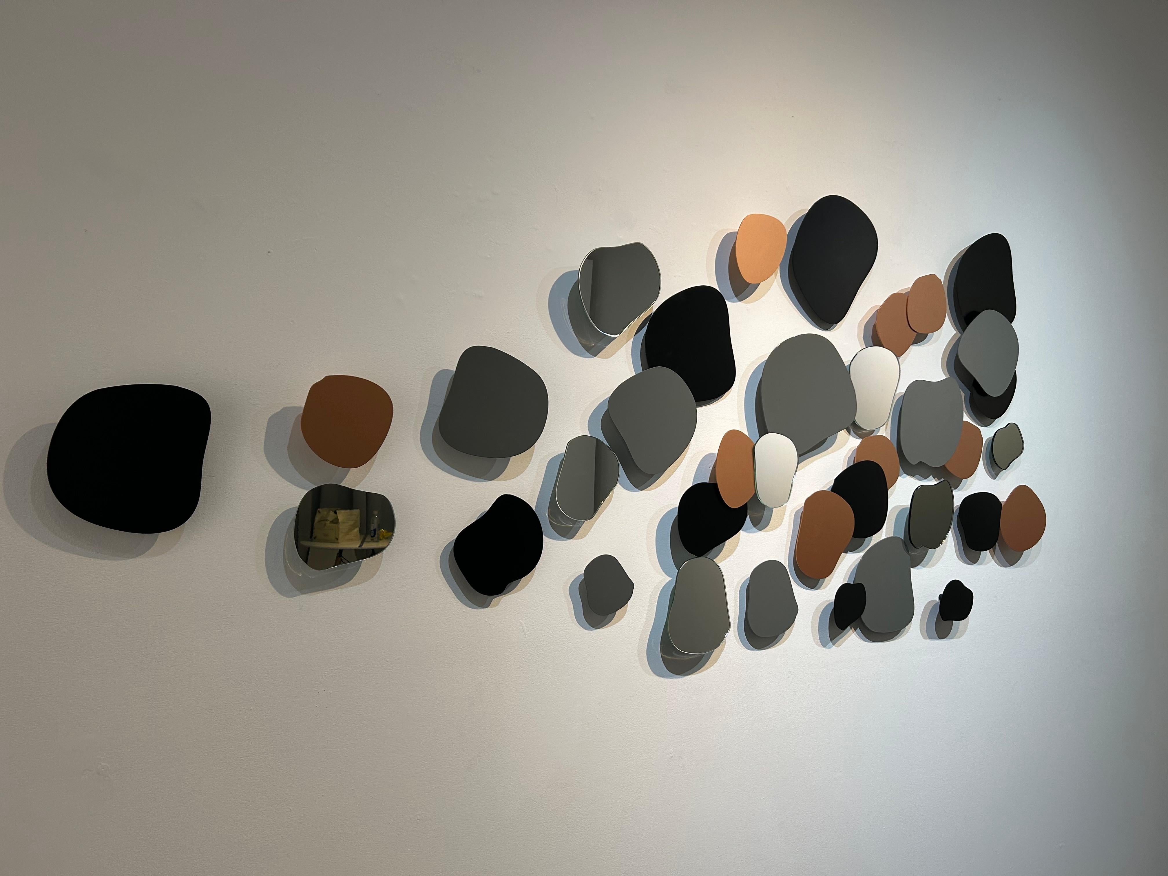 Champagne Bubbles - Gray Abstract Sculpture by Nayla Kai Saroufim