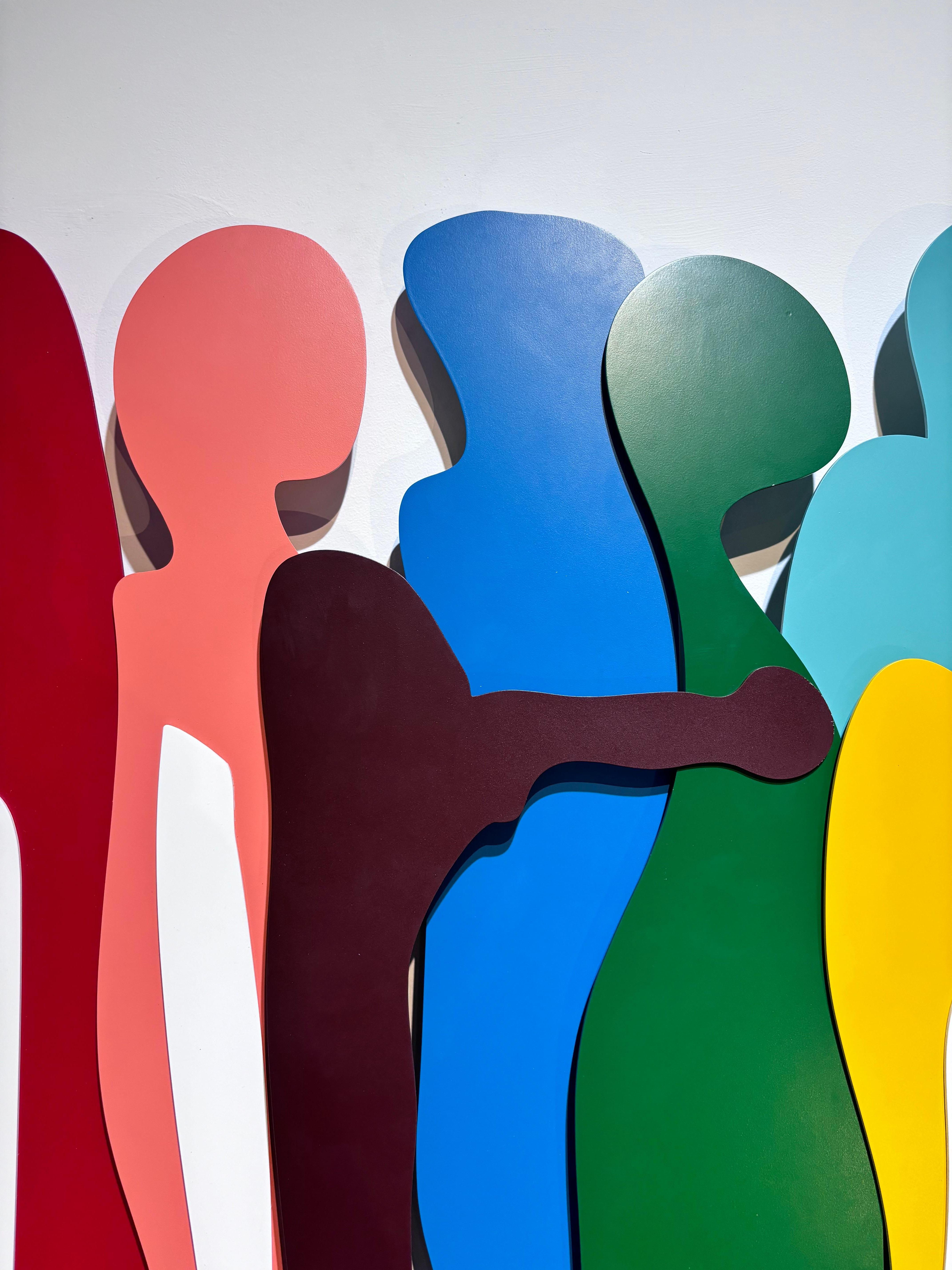 Family Hug - Gray Abstract Sculpture by Nayla Kai Saroufim