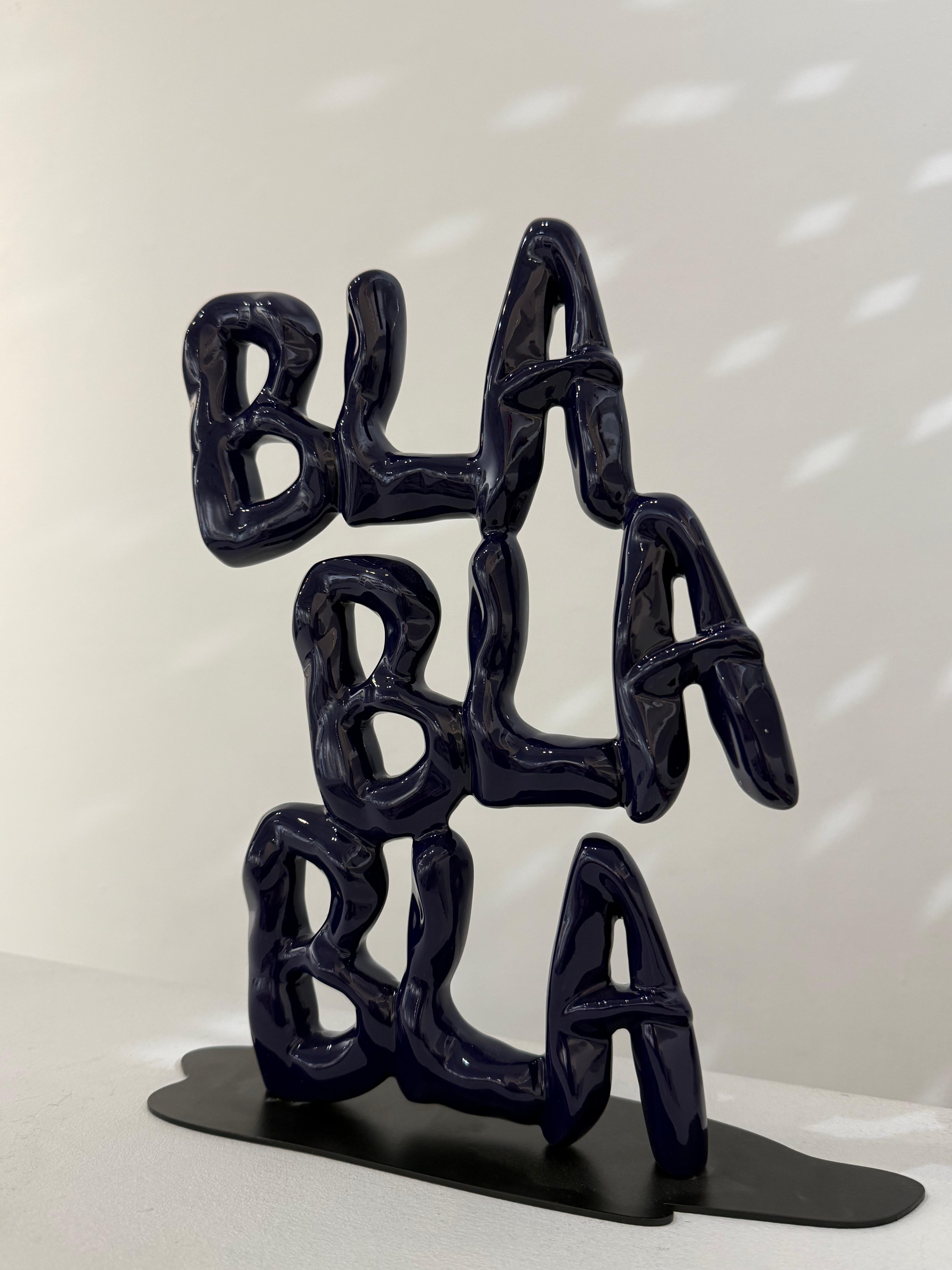 BlaBlaBla (Blue) - Sculpture by Nayla Saroufim