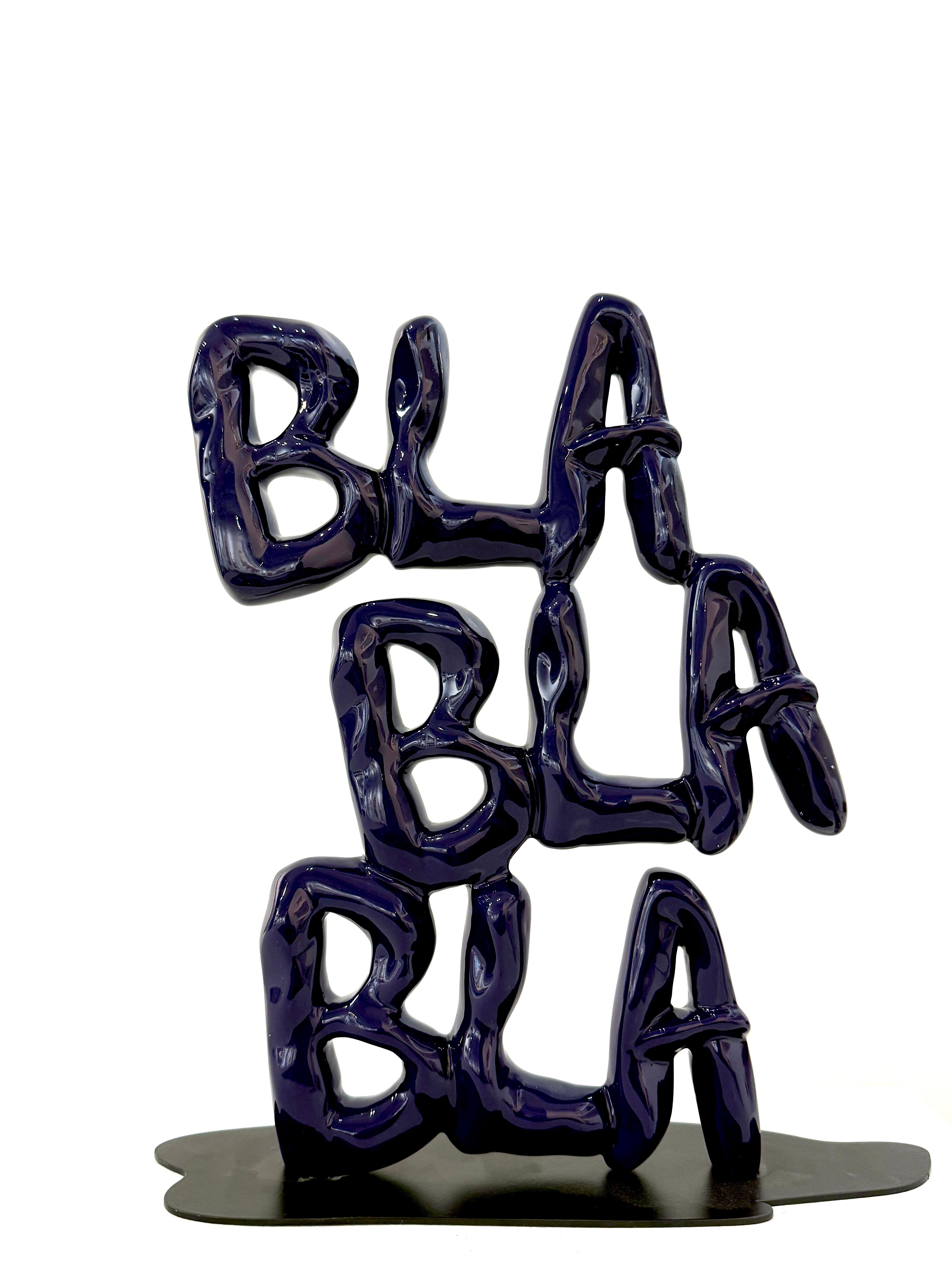 Nayla Saroufim Abstract Sculpture - BlaBlaBla (Blue)