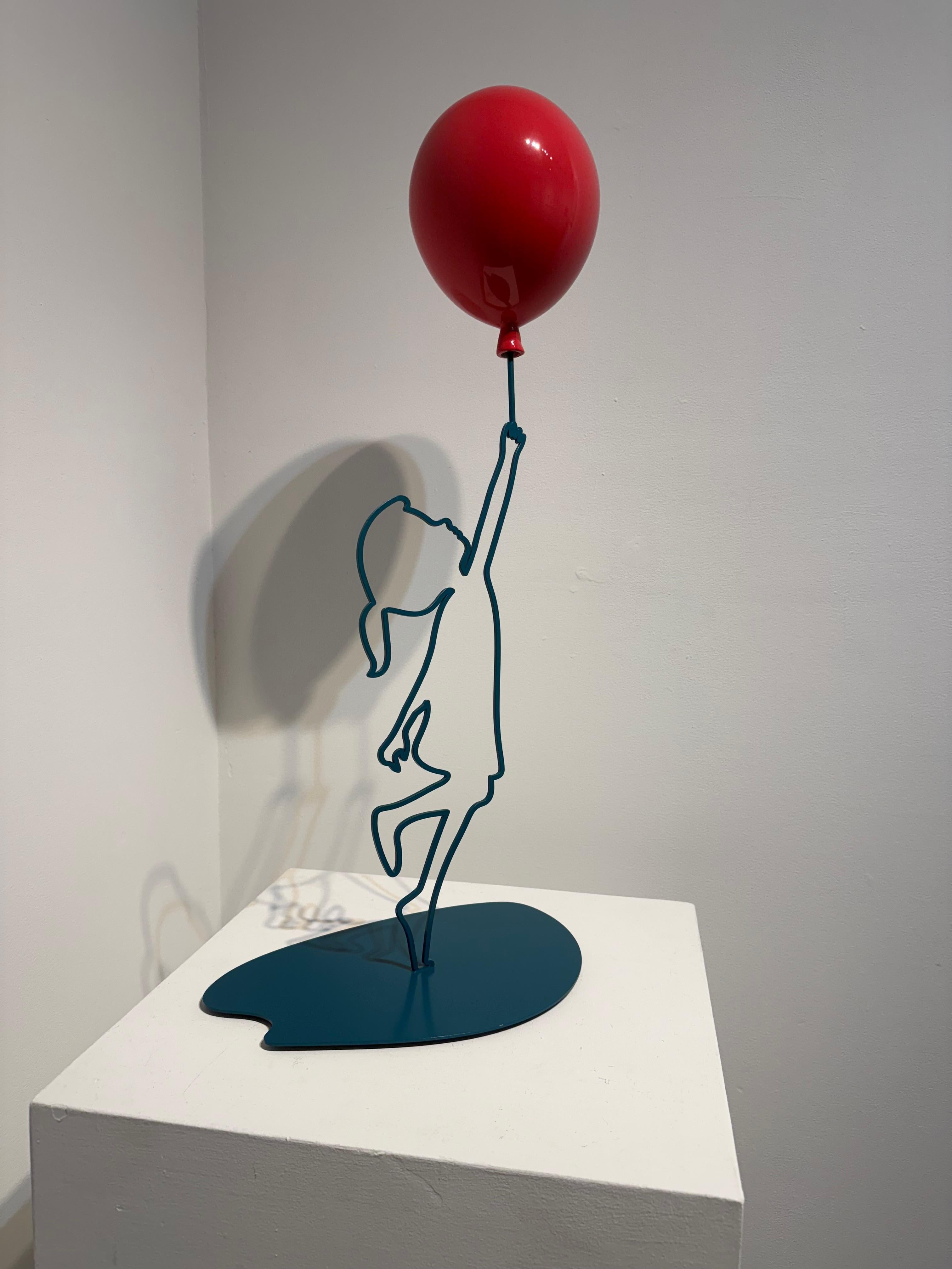 Hopeful; Green and Pink - Sculpture by Nayla Saroufim