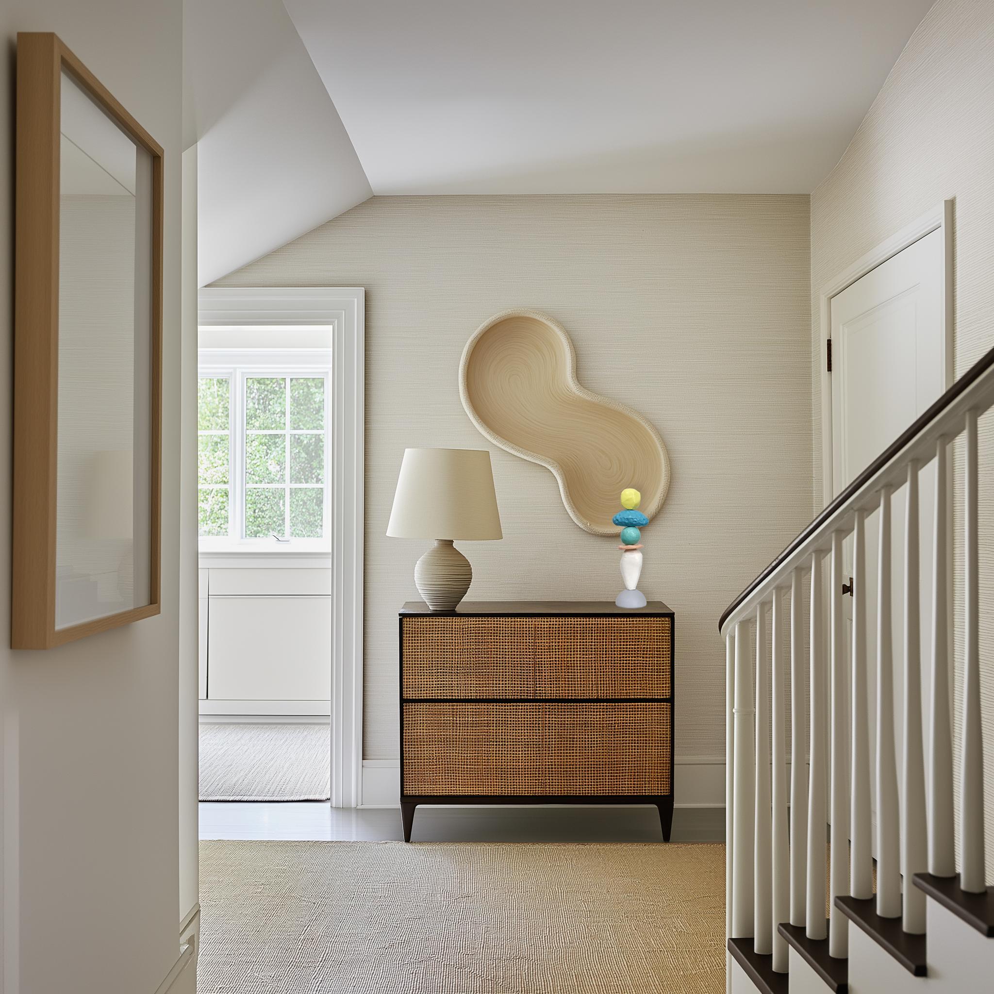 Palm Springs Totem 3 - Modern Unique Muted Tone Abstract Playful Resin Sculpture - Contemporary Mixed Media Art by Nayla Saroufim