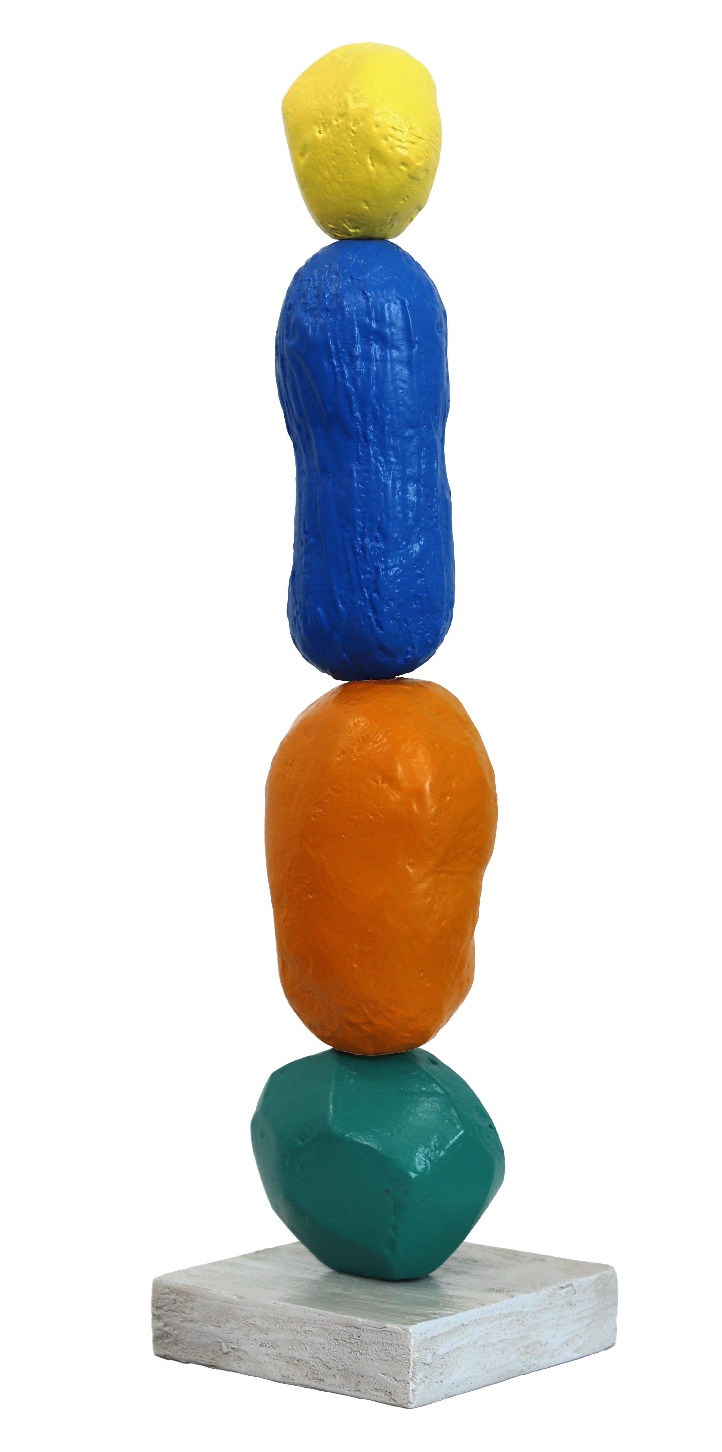 Palm Springs Totem Large - Colorful Abstract Playful Modern Resin Sculpture For Sale 1