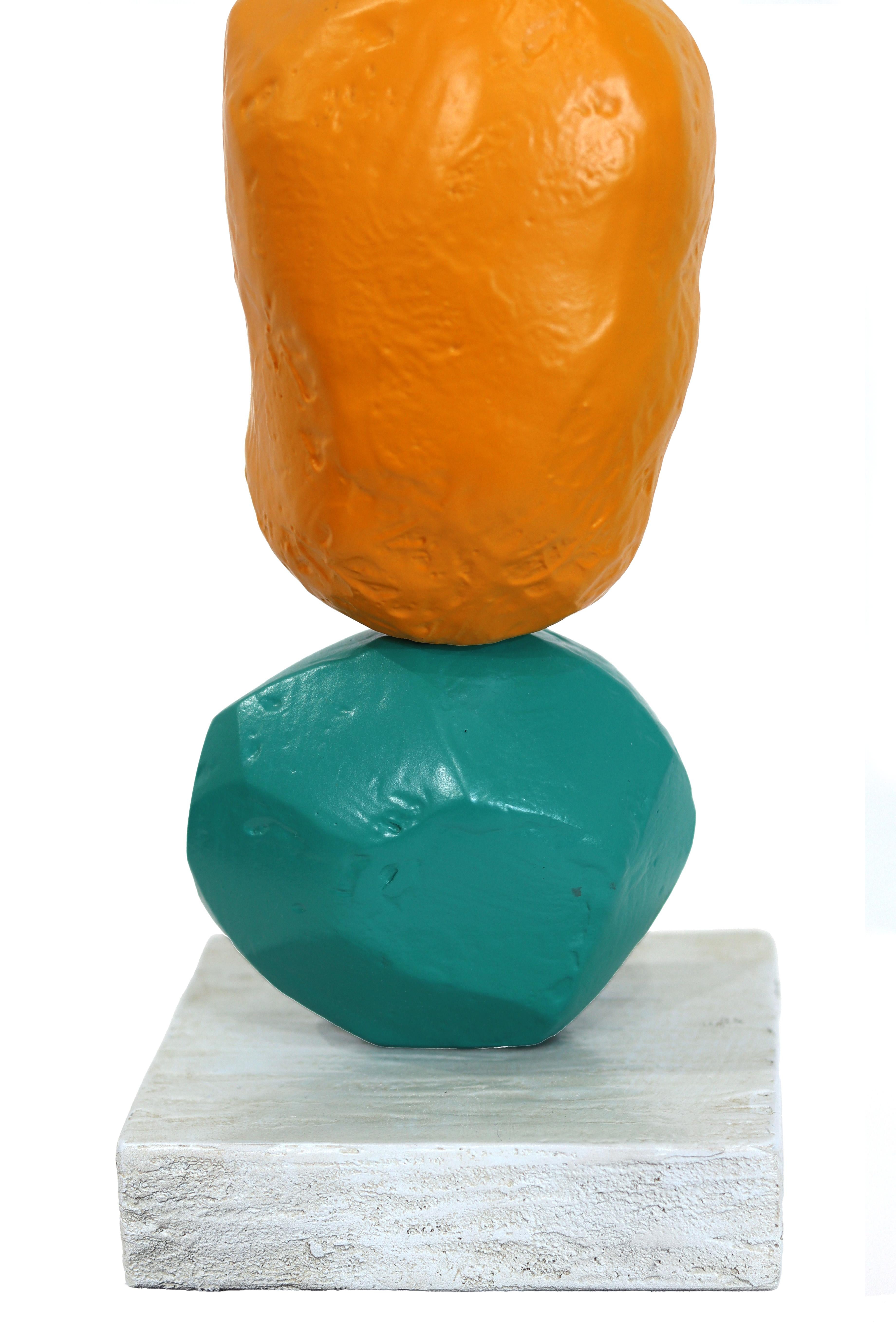 Palm Springs Totem Large - Colorful Abstract Playful Modern Resin Sculpture For Sale 2