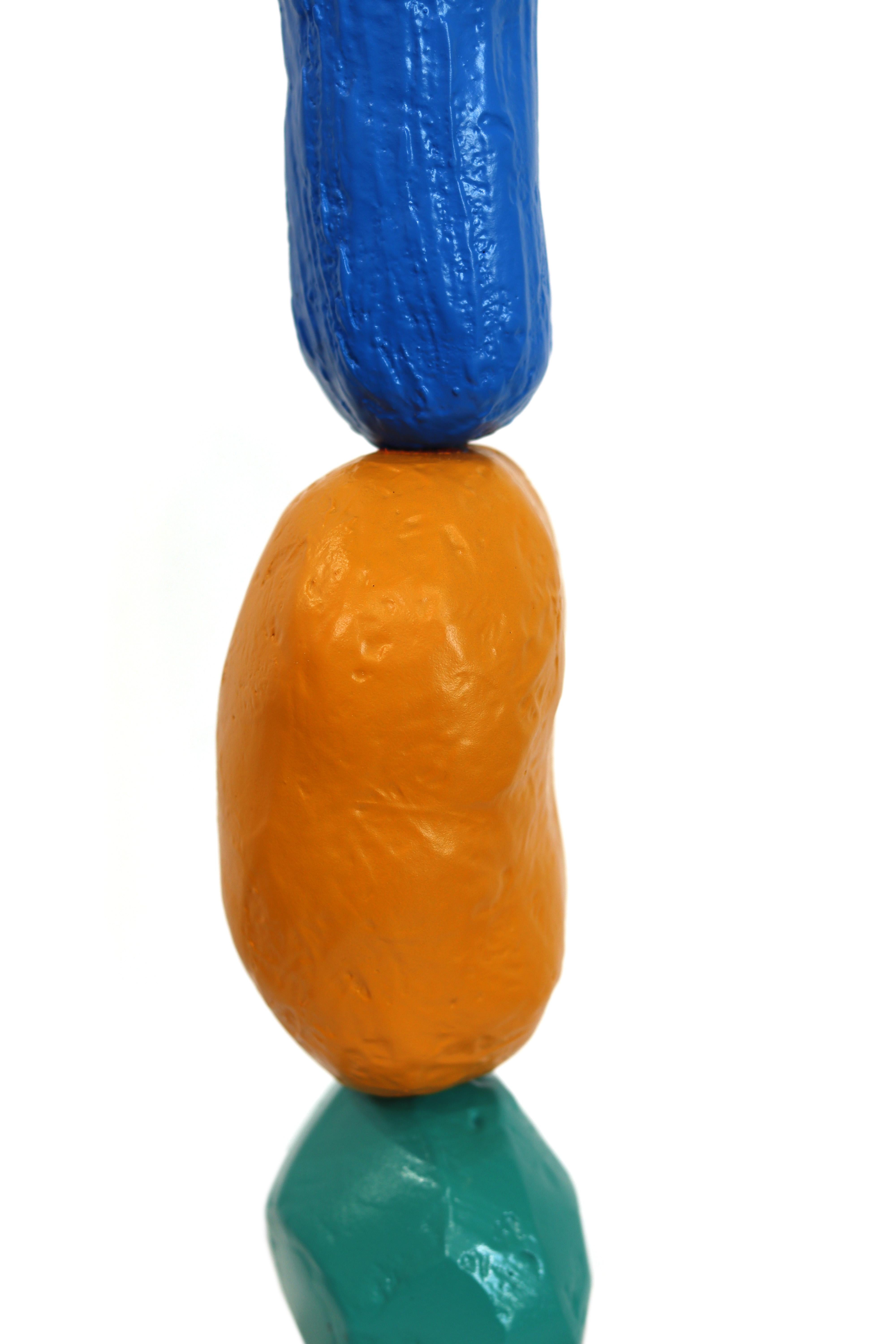Palm Springs Totem Large - Colorful Abstract Playful Modern Resin Sculpture For Sale 4