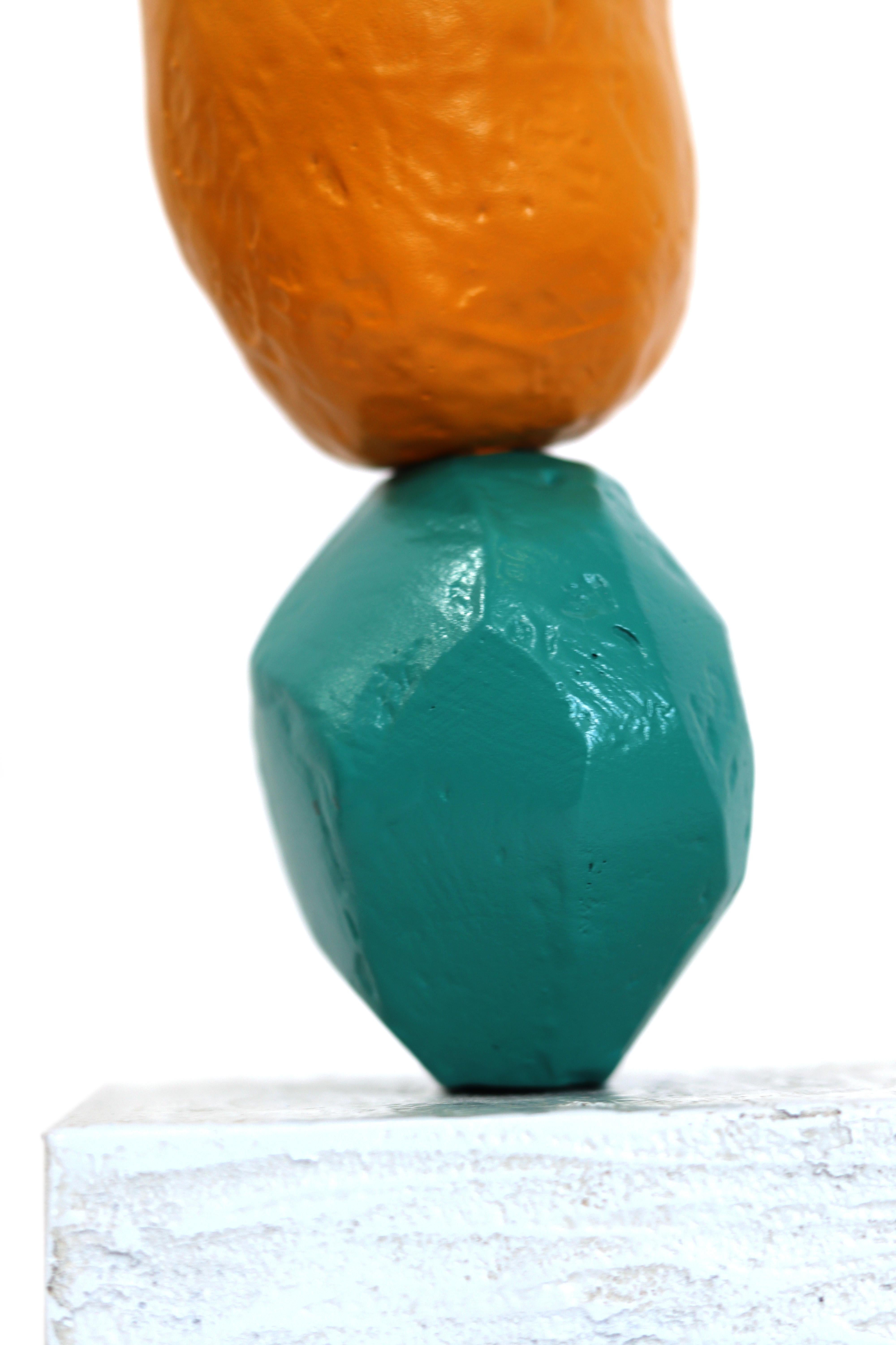 Palm Springs Totem Large - Colorful Abstract Playful Modern Resin Sculpture For Sale 5