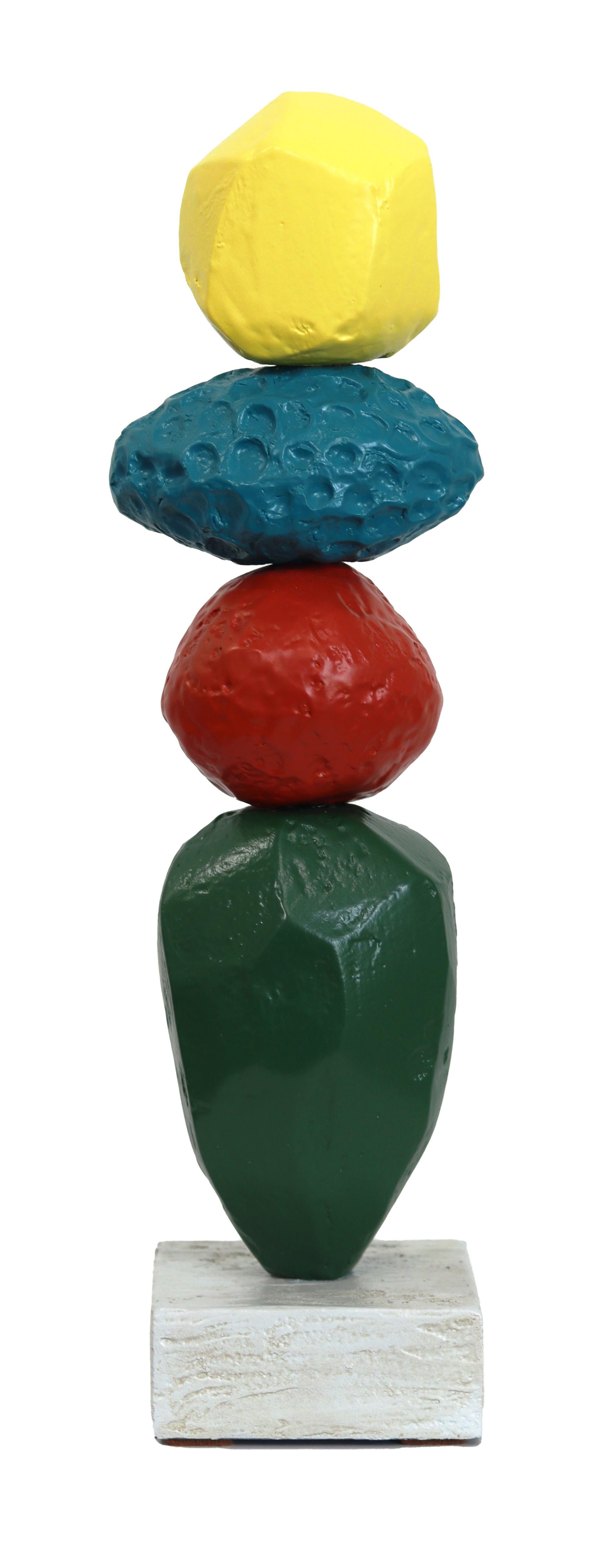 Palm Springs Totem Medium - Colorful Abstract Playful Modern Resin Sculpture