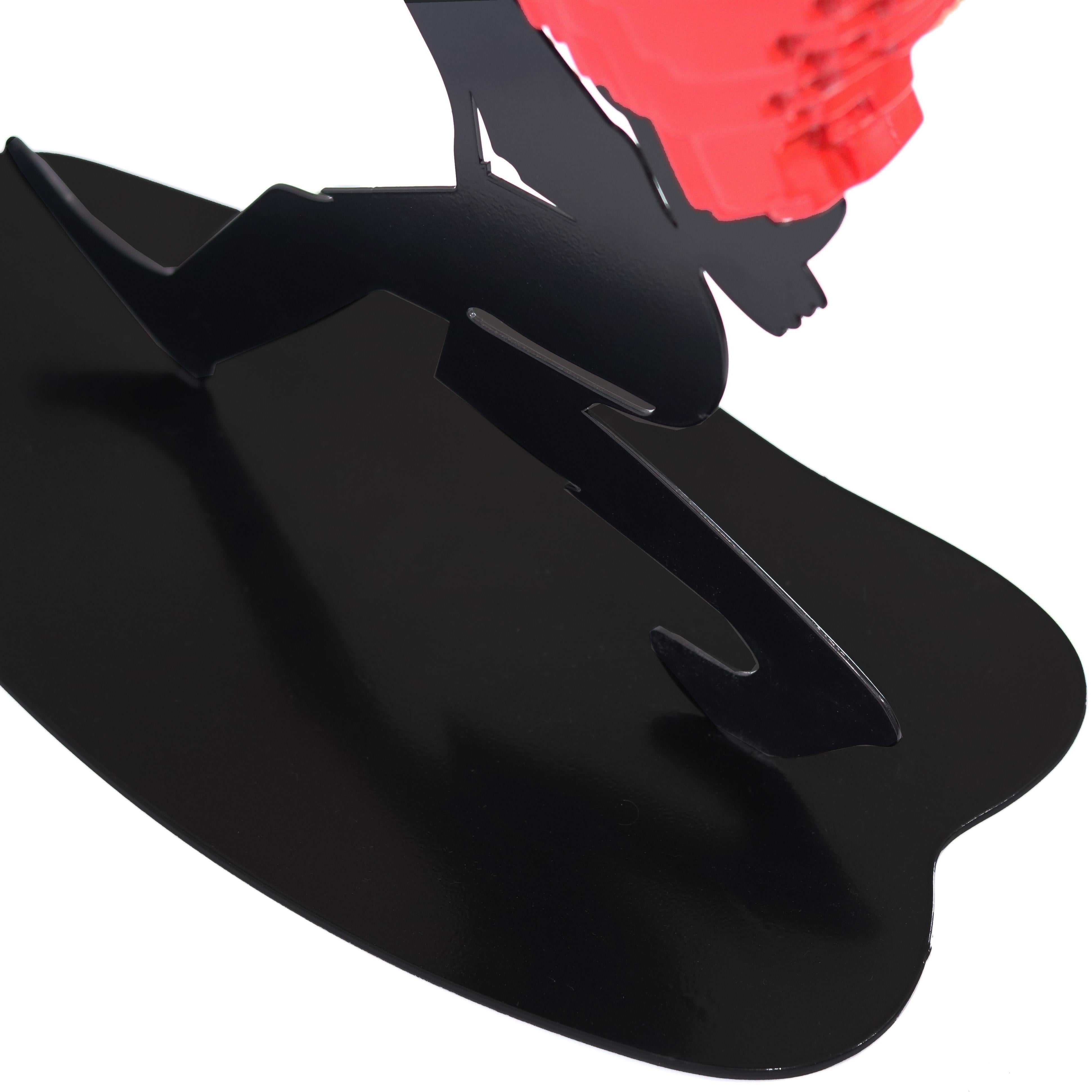 Pixelherz (3/35)  Figurative Skulptur mit dreidimensionalem glänzendem rotem Herz im Angebot 3