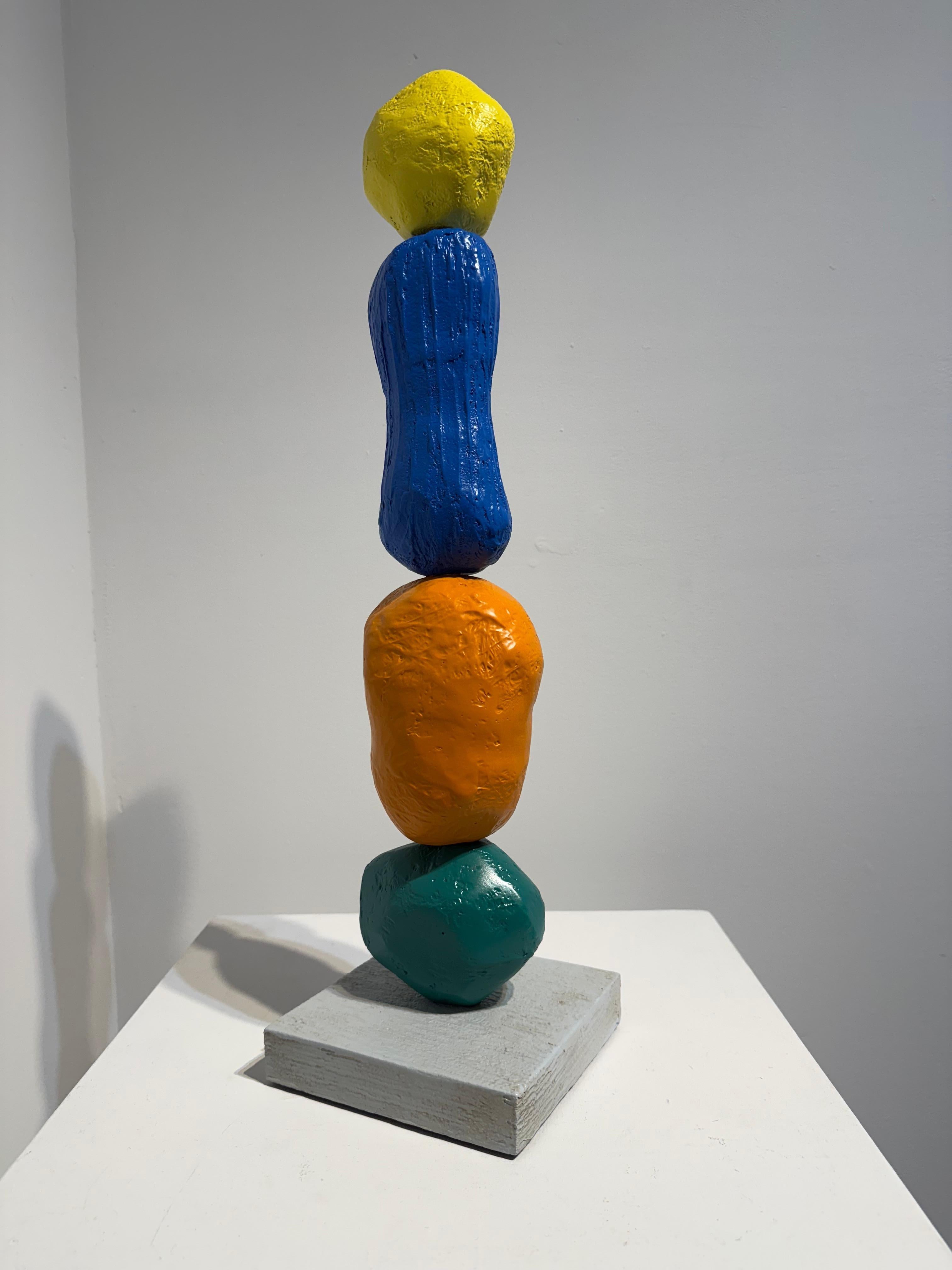 Totem 2 - Purple Abstract Sculpture by Nayla Saroufim