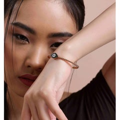 0.43ct Diamond Evil Eye Bangle Bracelet