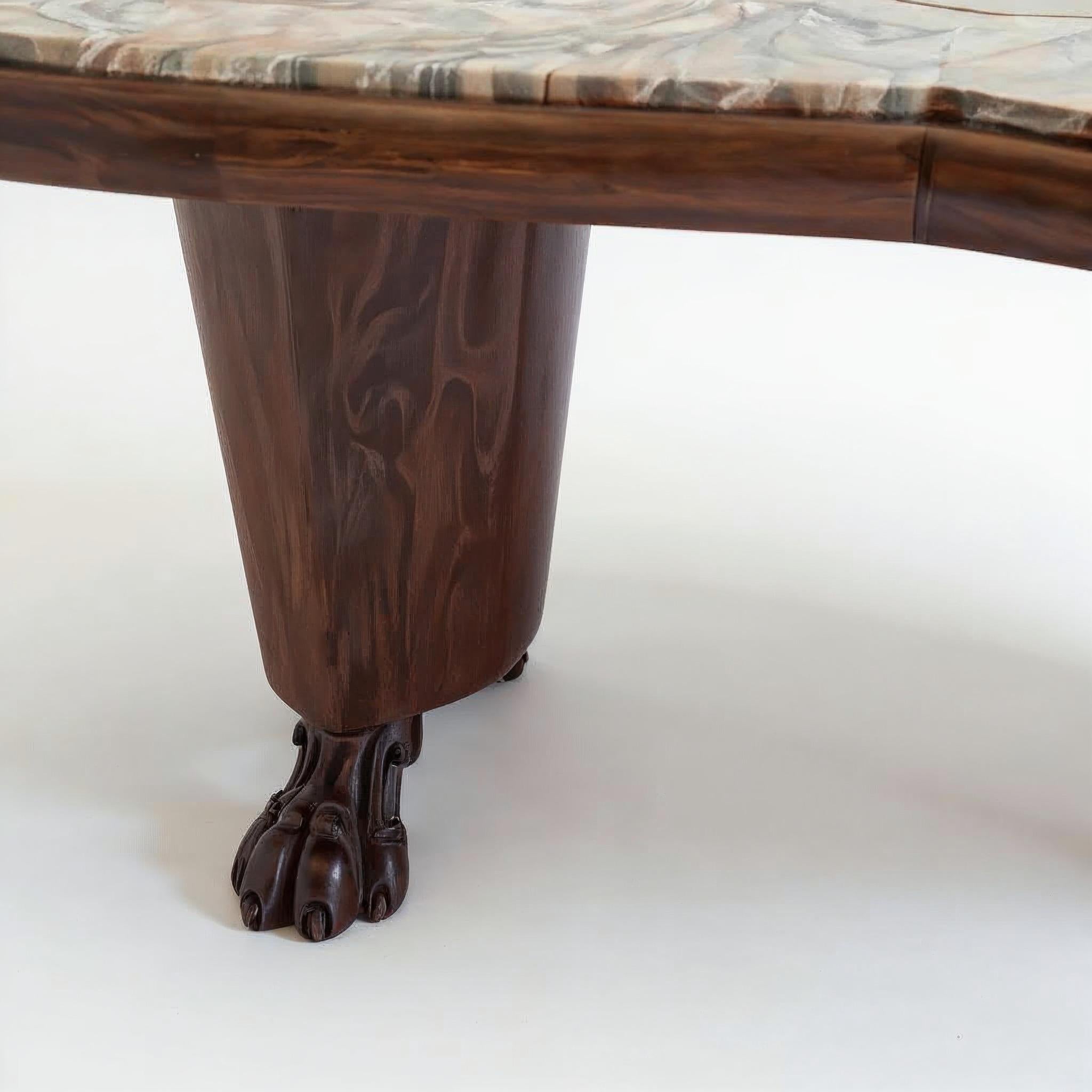 Nazar Coffee Table with Khatam Inlay and Walnut Frame by VandaVee In New Condition For Sale In London, GB