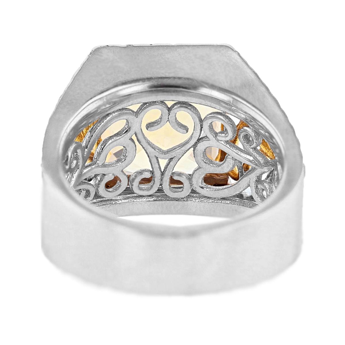 Nazarelle 14 Karat Weißgold 5,52 Karat Prinzessin Scapolite und Diamant-Ring (Carréschliff) im Angebot