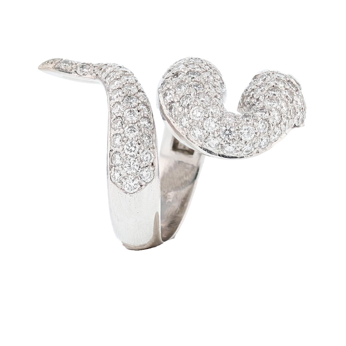 snake ring white gold
