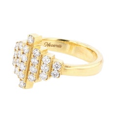 Nazarelle 18 Karat Yellow Gold Diamond Ring