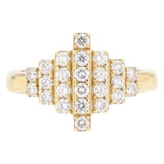 Nazarelle 18 Karat Yellow Gold Diamond Ring