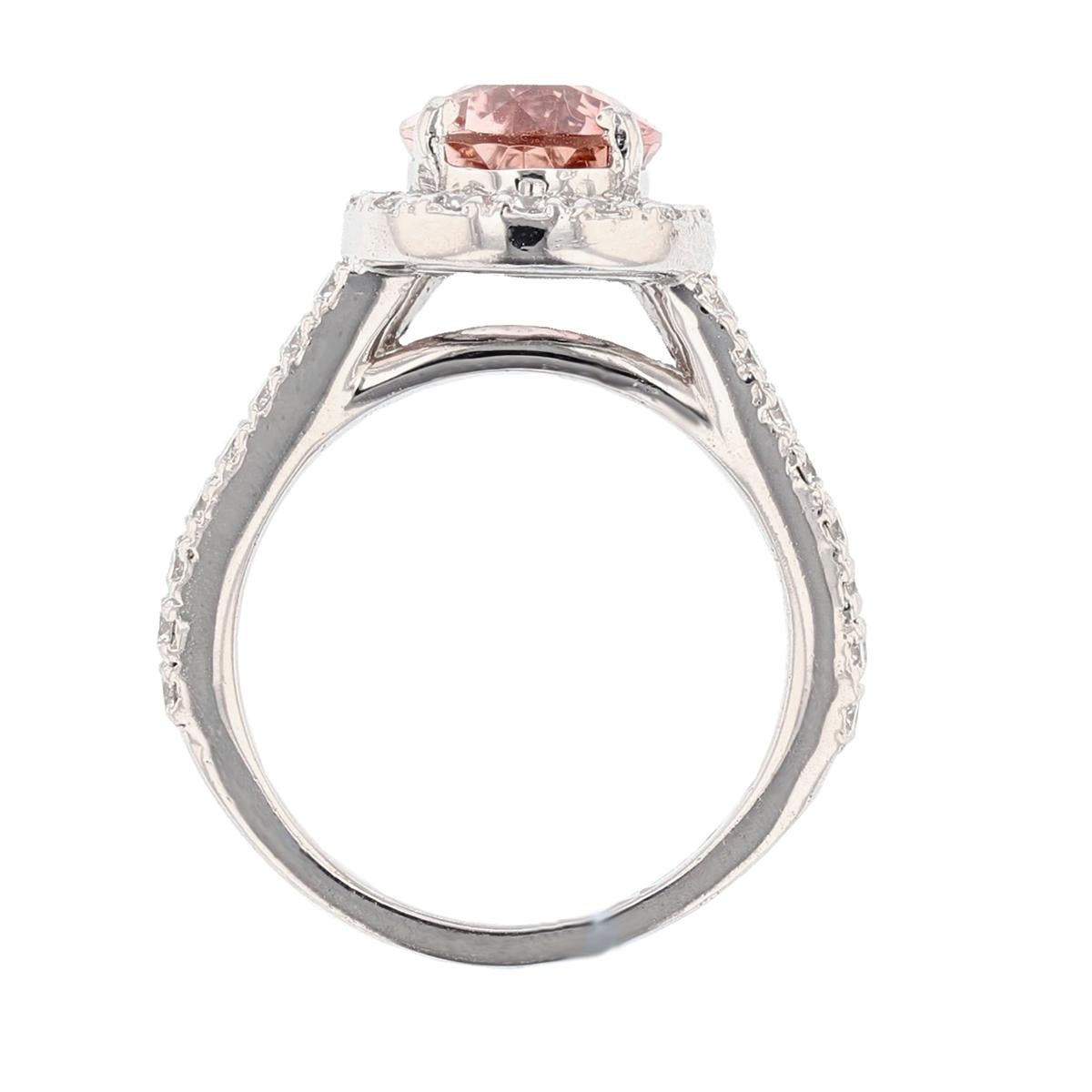 pear shape pink diamond ring