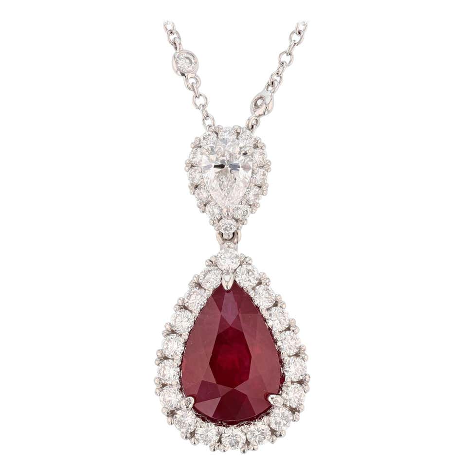 Antique Ruby Chain Necklaces - 156 For Sale at 1stdibs