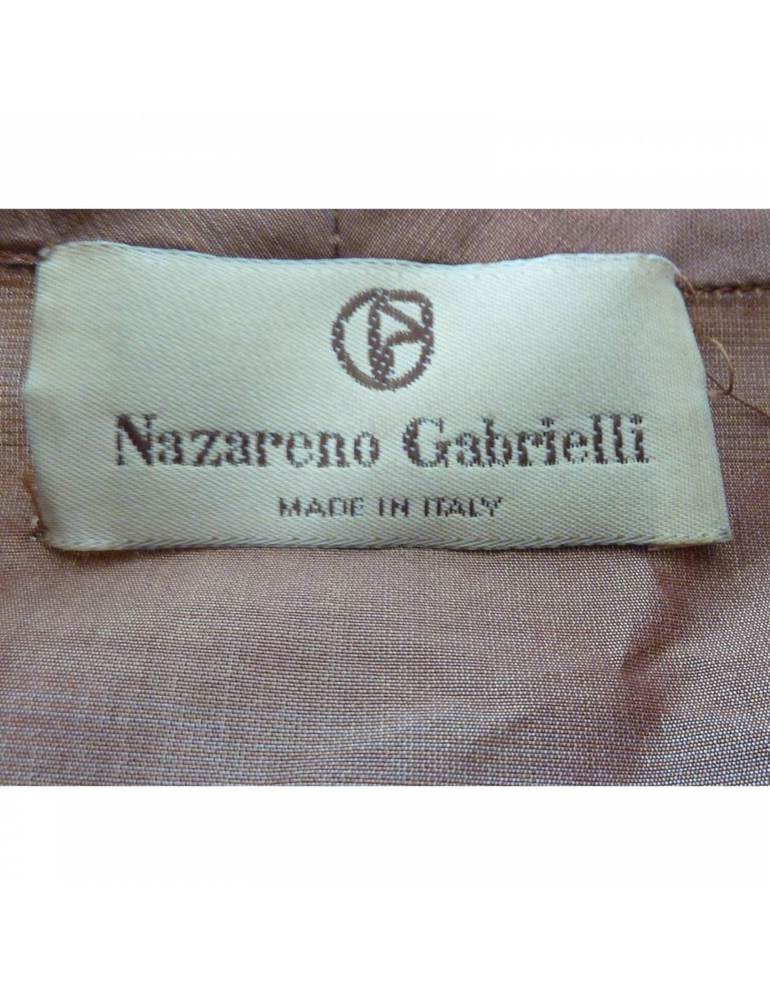 Nazareno Gabrielli Brown Cotton Vintage Blouses 1980s In Excellent Condition In Brindisi, Bt