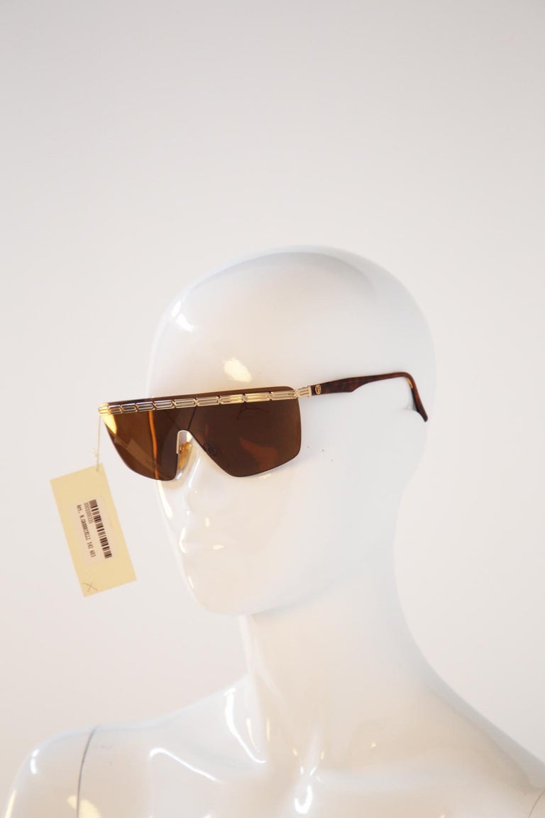 Nazareno Gabrielli Elegant Mask Vintage Luxury Sunglasses Nazareno Gabrielli Elegant Mask Vintage Sunglasses with Gold  main image 4