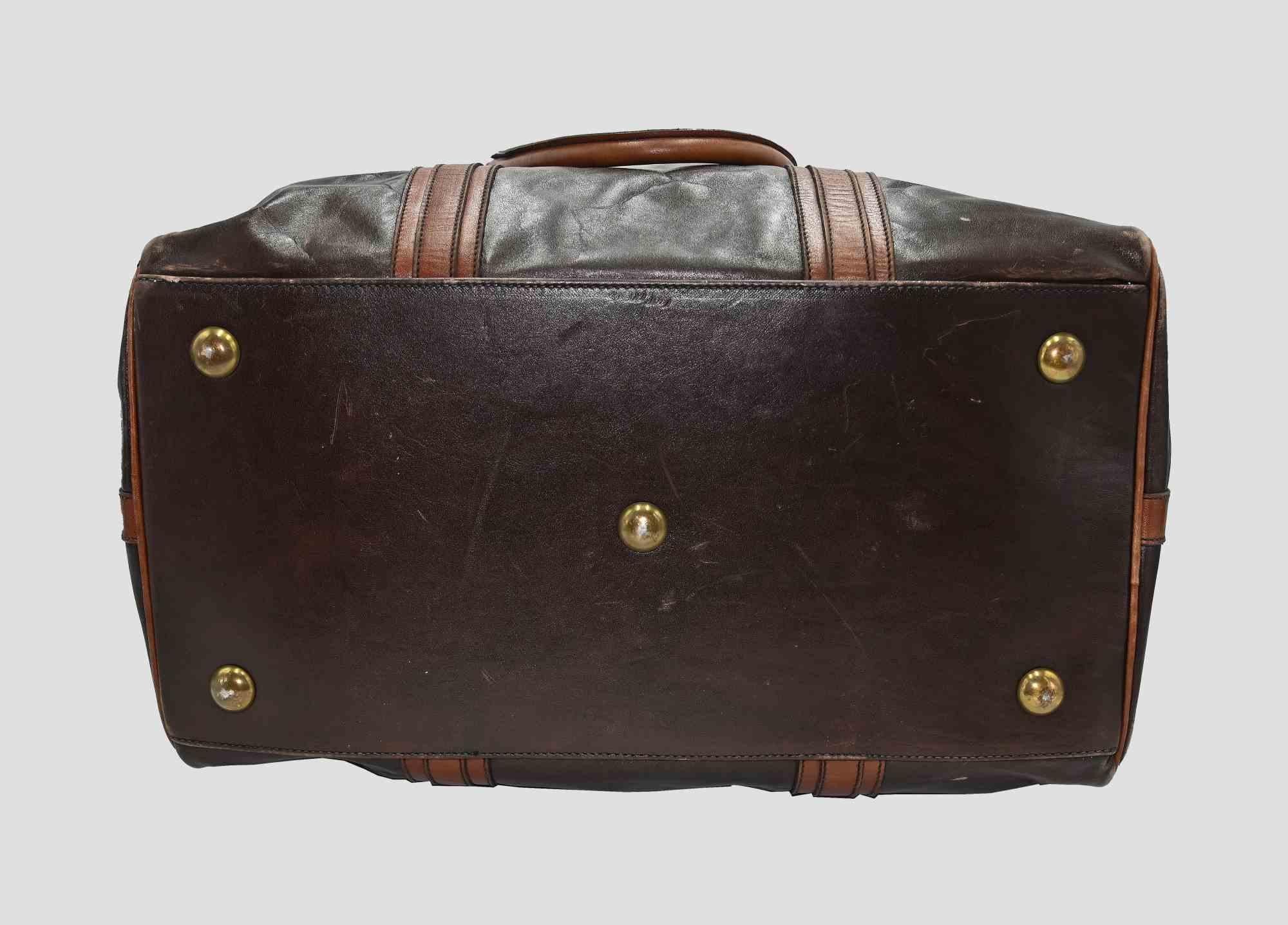 Nazareno Gabrielli Vintage-Koffer aus braunem Leder, 1970er Jahre im Angebot 2