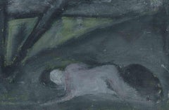 Figure in the shadow - Oil Painting on Canvas by N. Gattamelata -1968