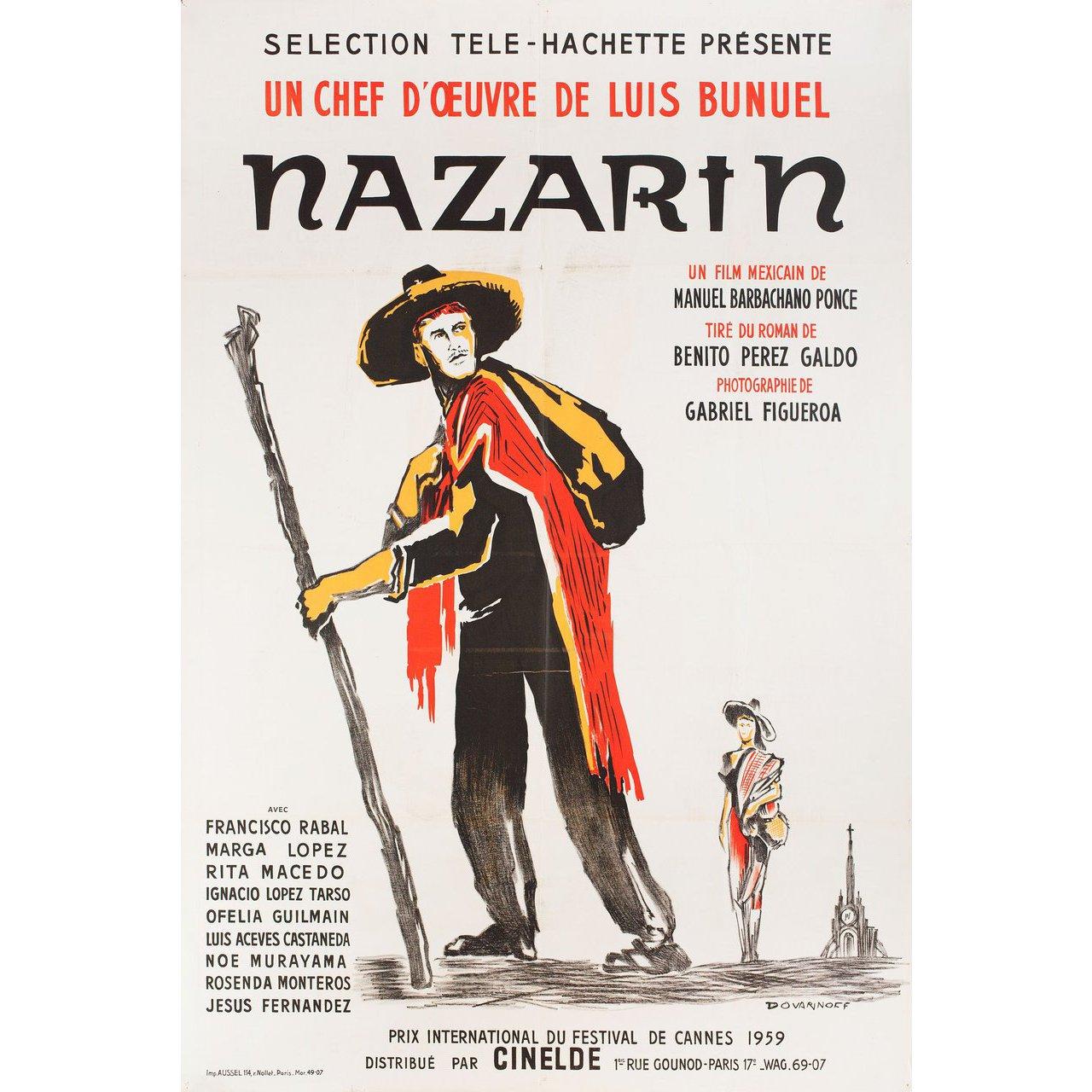 Nazarin 1959 French Half Grande Film Poster In Distressed Condition In New York, NY