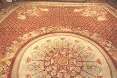 Nazmiyal 19th Century Antique French Aubusson Rug. 17 ft 2 in x 25 ft