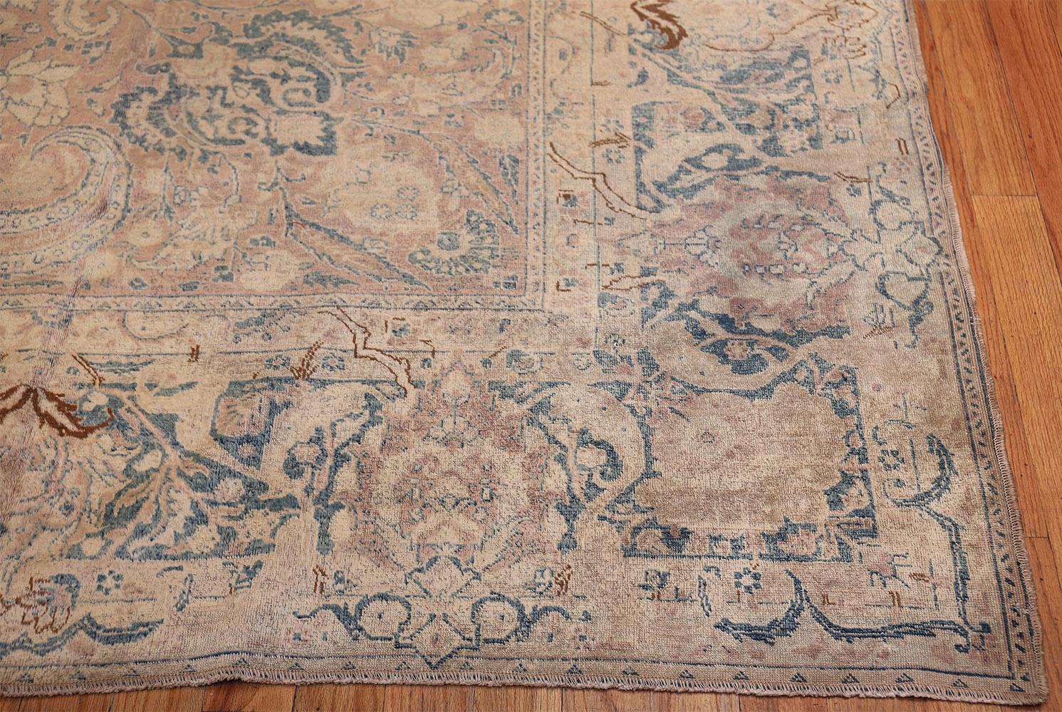 Hand-Knotted Antique Fine Persian Kerman Rug. Size: 10 ft x 19 ft (3.05 m x 5.79 m) For Sale