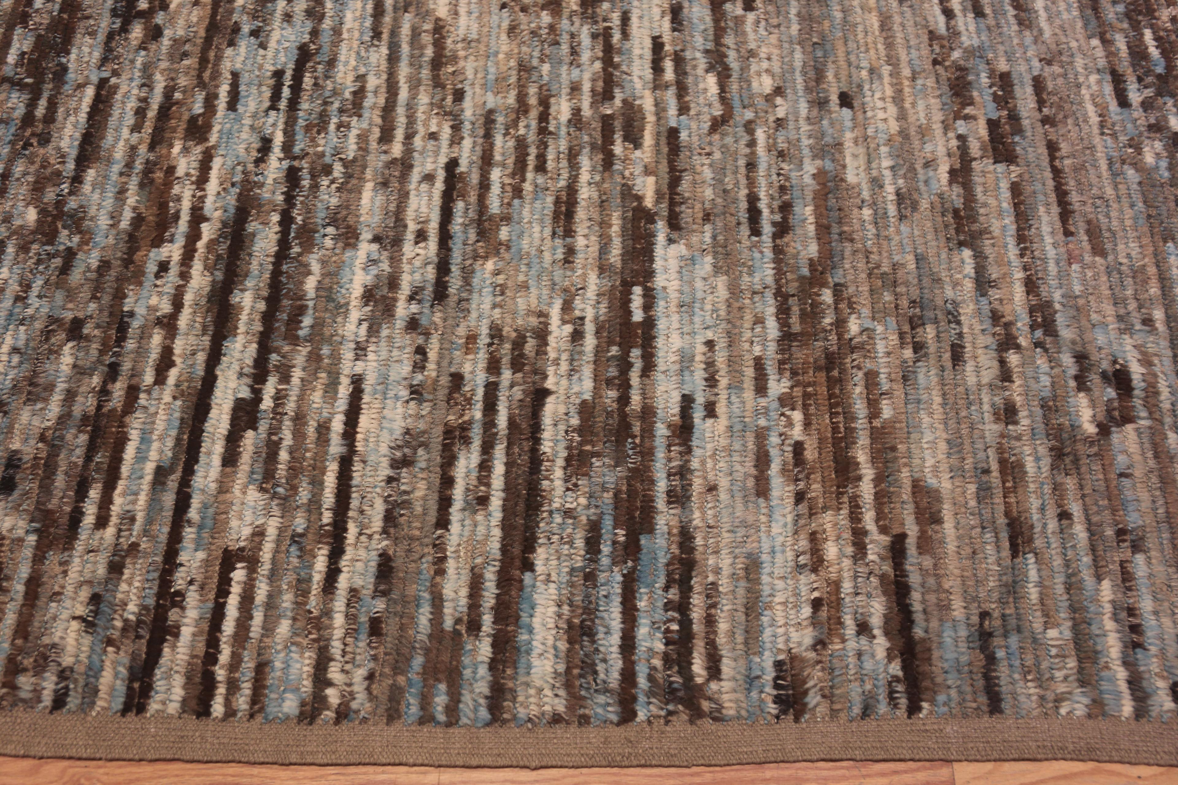 Contemporary Nazmiyal Colection Earthy Brown Abstract Design Large Modern Rug 12'4