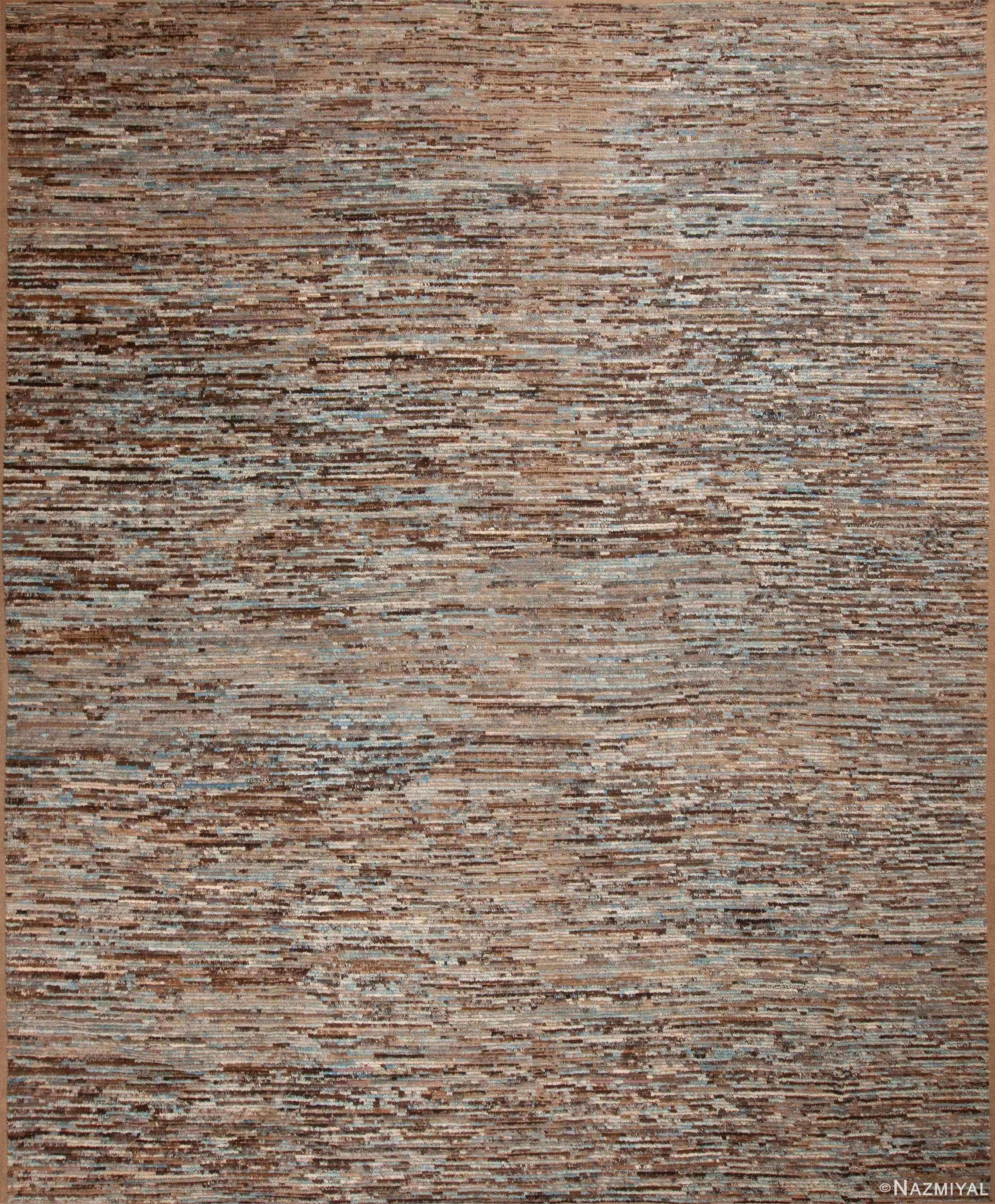 Nazmiyal Colection Earthy Brown Abstract Design Large Modern Rug 12'4" x 15' For Sale