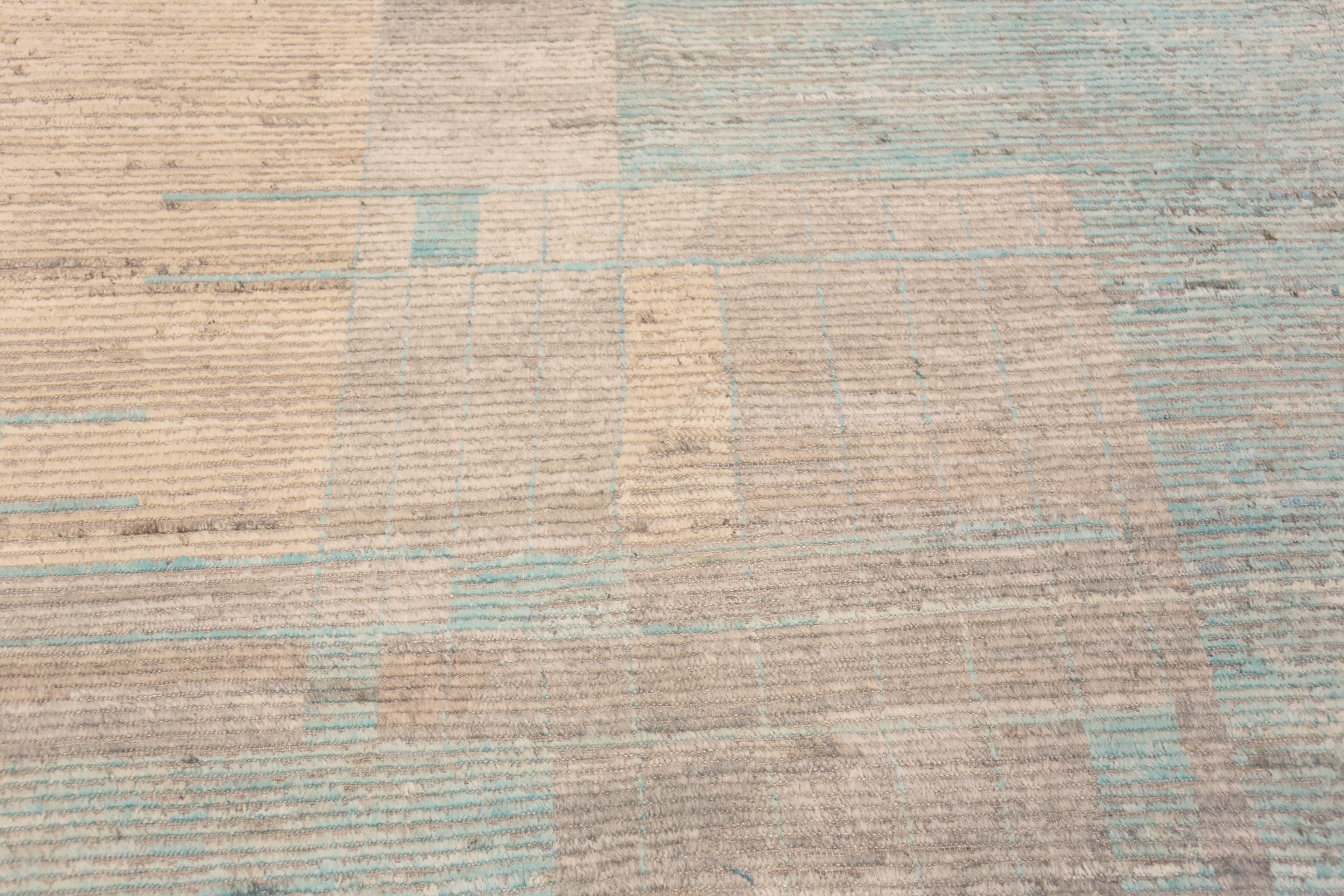 Dekorative Soft Color Large Contemporary Abstract Geometric Modern Area Rug, Herkunftsland: Zentralasien, Entstehungszeit: Modern Rugs 