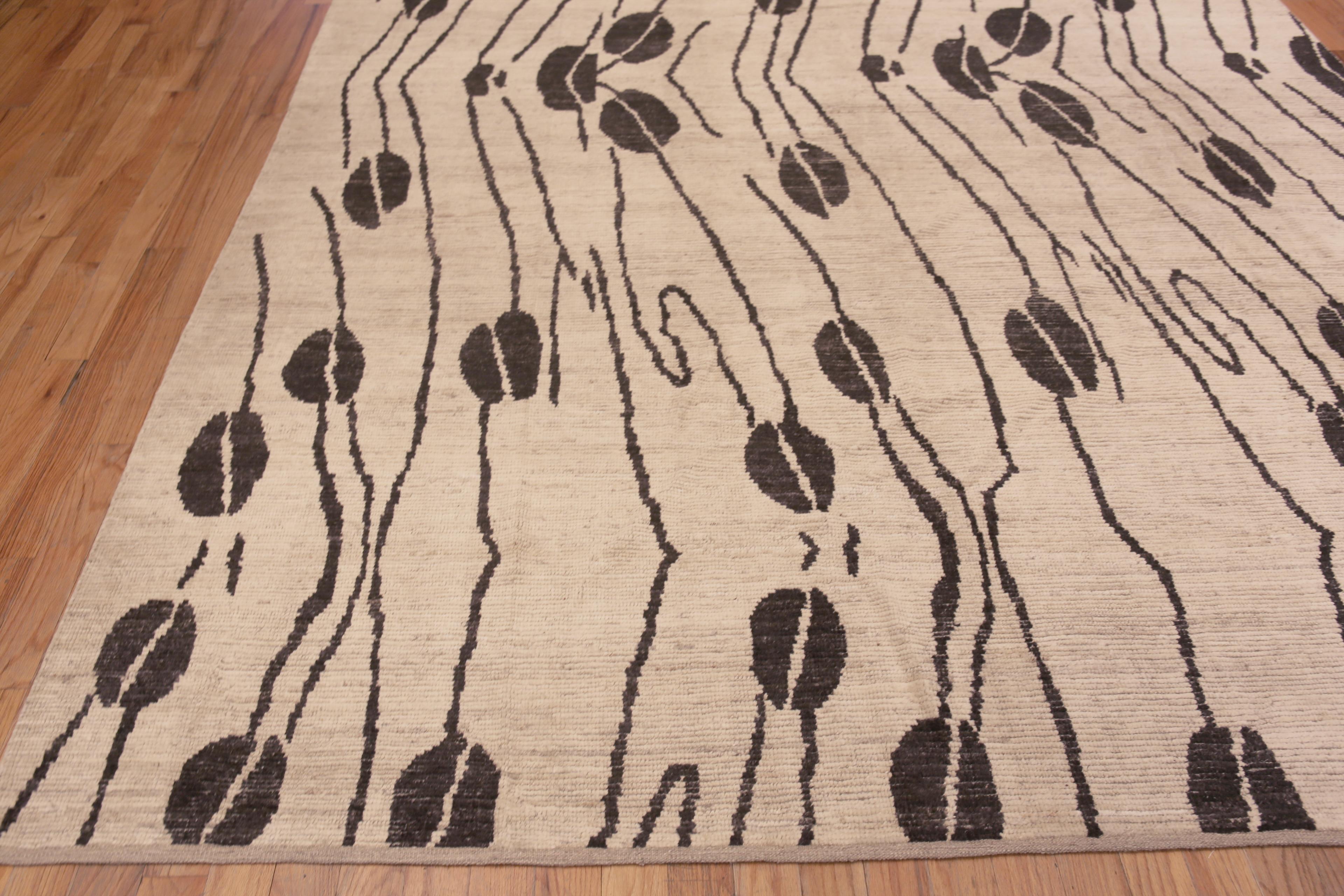 Nazmiyal Colleciton Modern Artistic Room Size Coffee Bean Rug 9'3